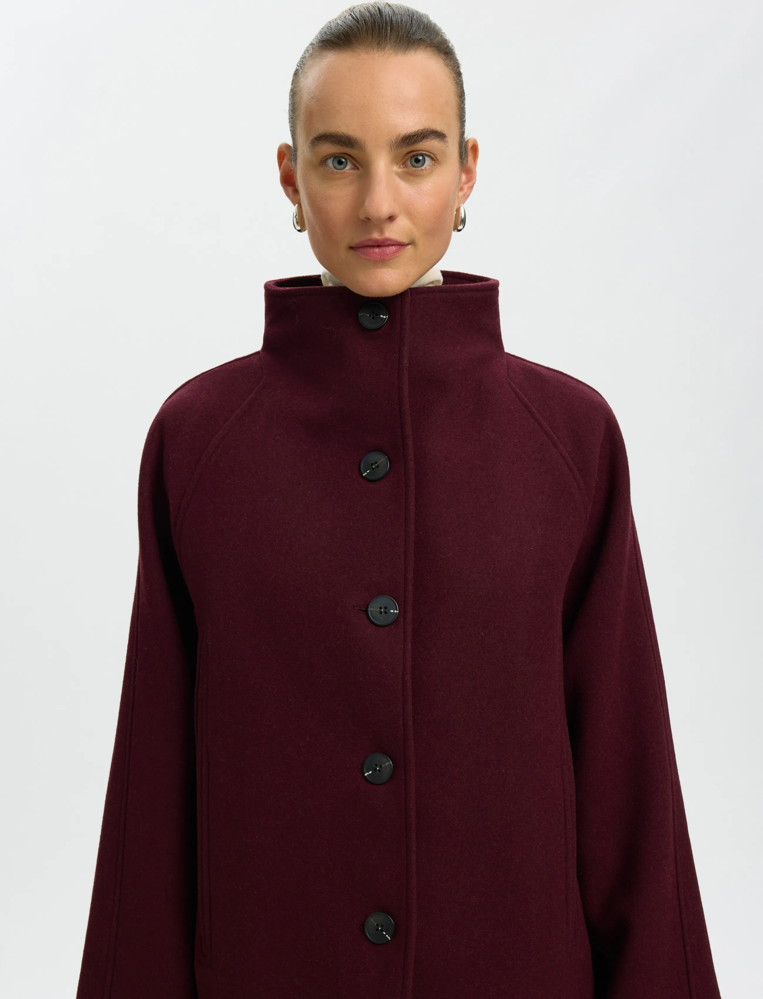 Selected - SLWZIA-VINNI WOOL BLEND COAT NOOS - winterjacken - tawny port - 4