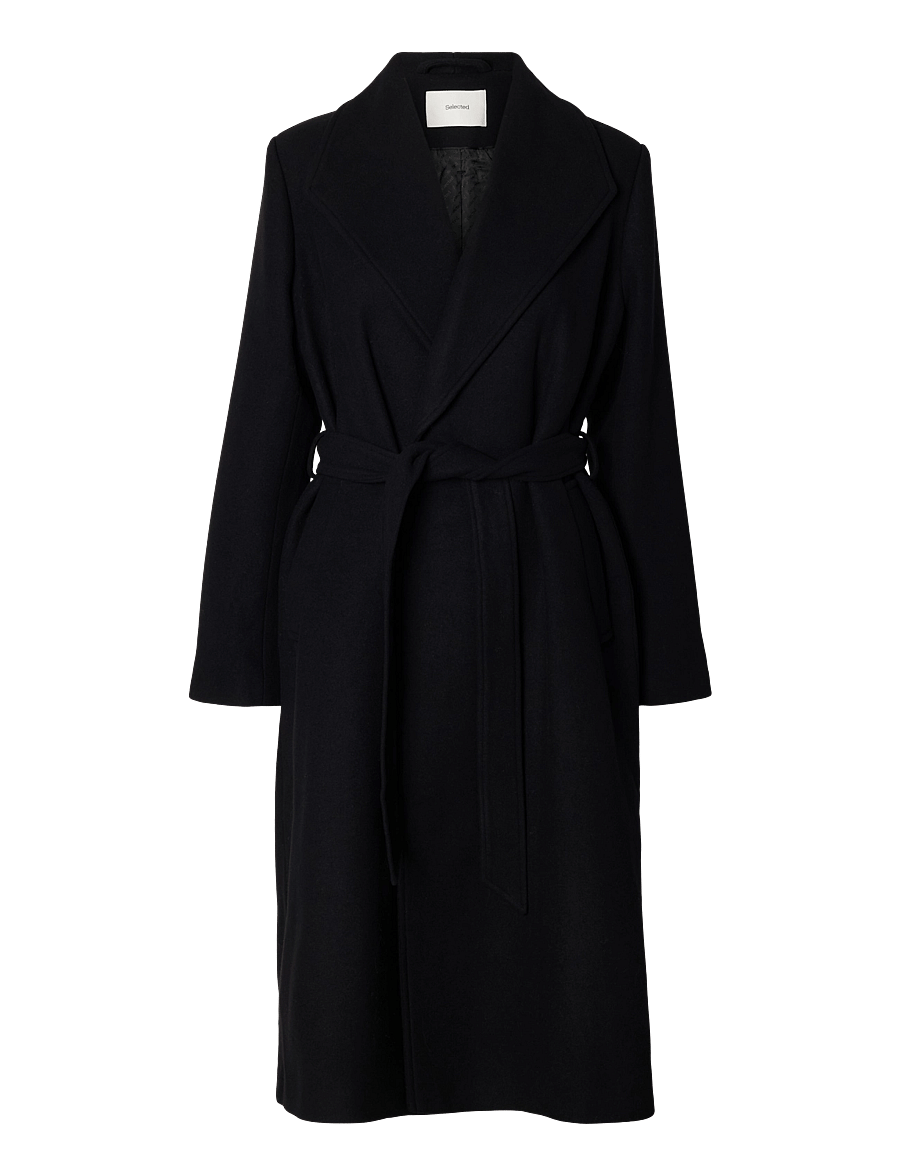 Selected - SLWZIA-ROSA WOOL BLEND COAT NOOS - black - 1
