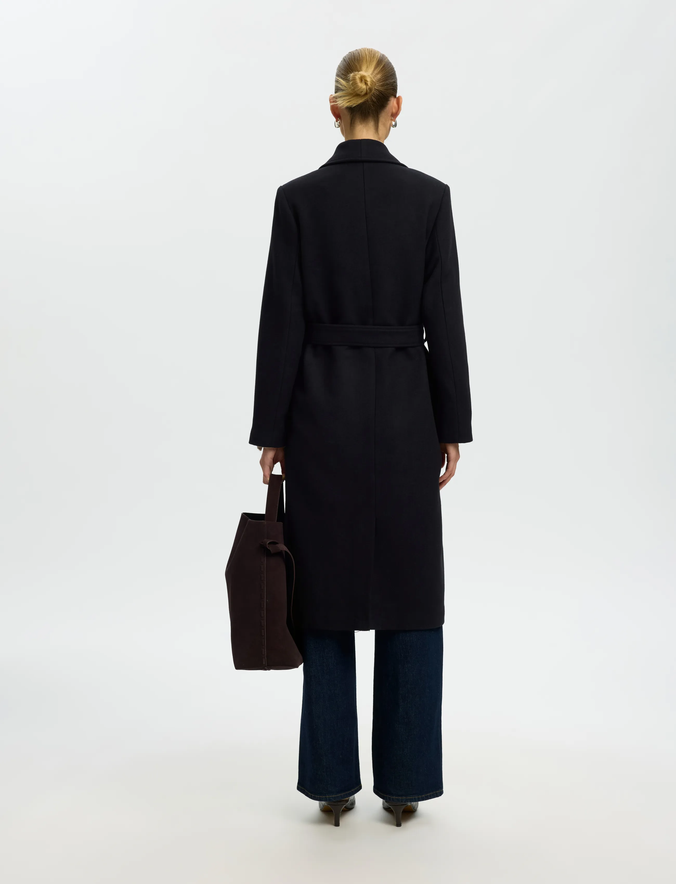 Selected - SLWZIA-ROSA WOOL BLEND COAT NOOS - black - 2
