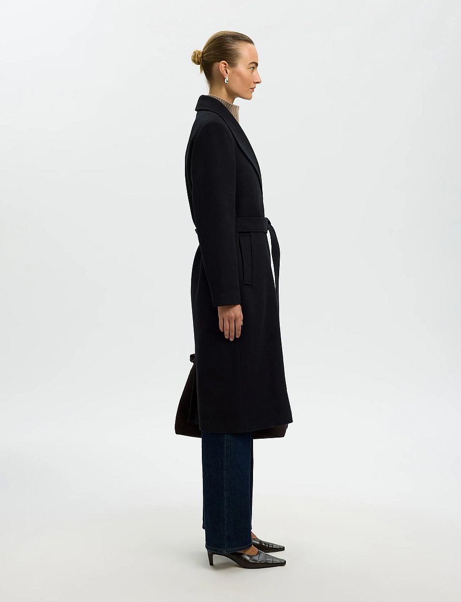 Selected - SLWZIA-ROSA WOOL BLEND COAT NOOS - black - 3