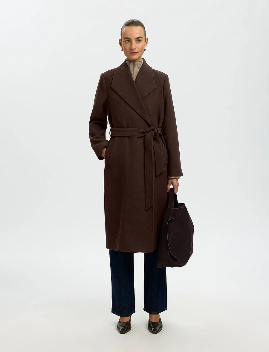 Selected - SLWZIA-ROSA WOOL BLEND COAT NOOS - talvejoped - delicioso - 0
