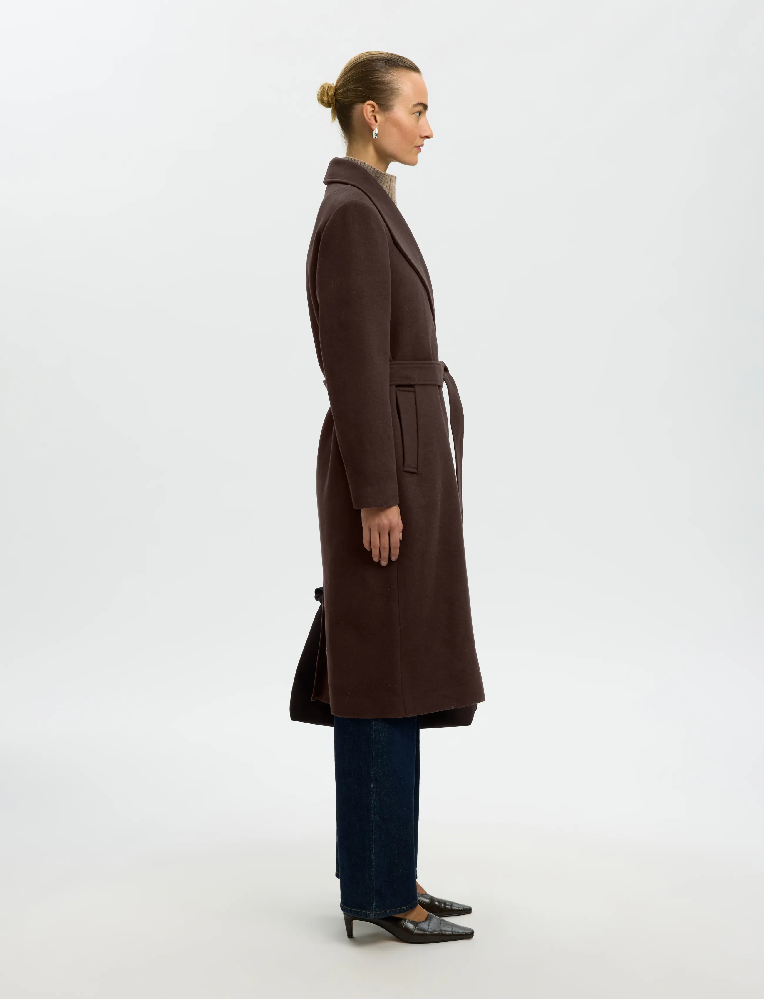 Selected - SLWZIA-ROSA WOOL BLEND COAT NOOS - talvejoped - delicioso - 3