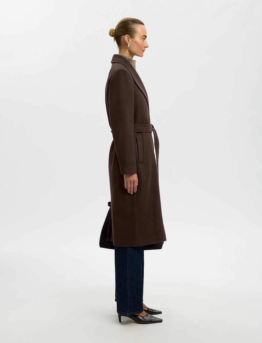 Selected - SLWZIA-ROSA WOOL BLEND COAT NOOS - talvejoped - delicioso - 3