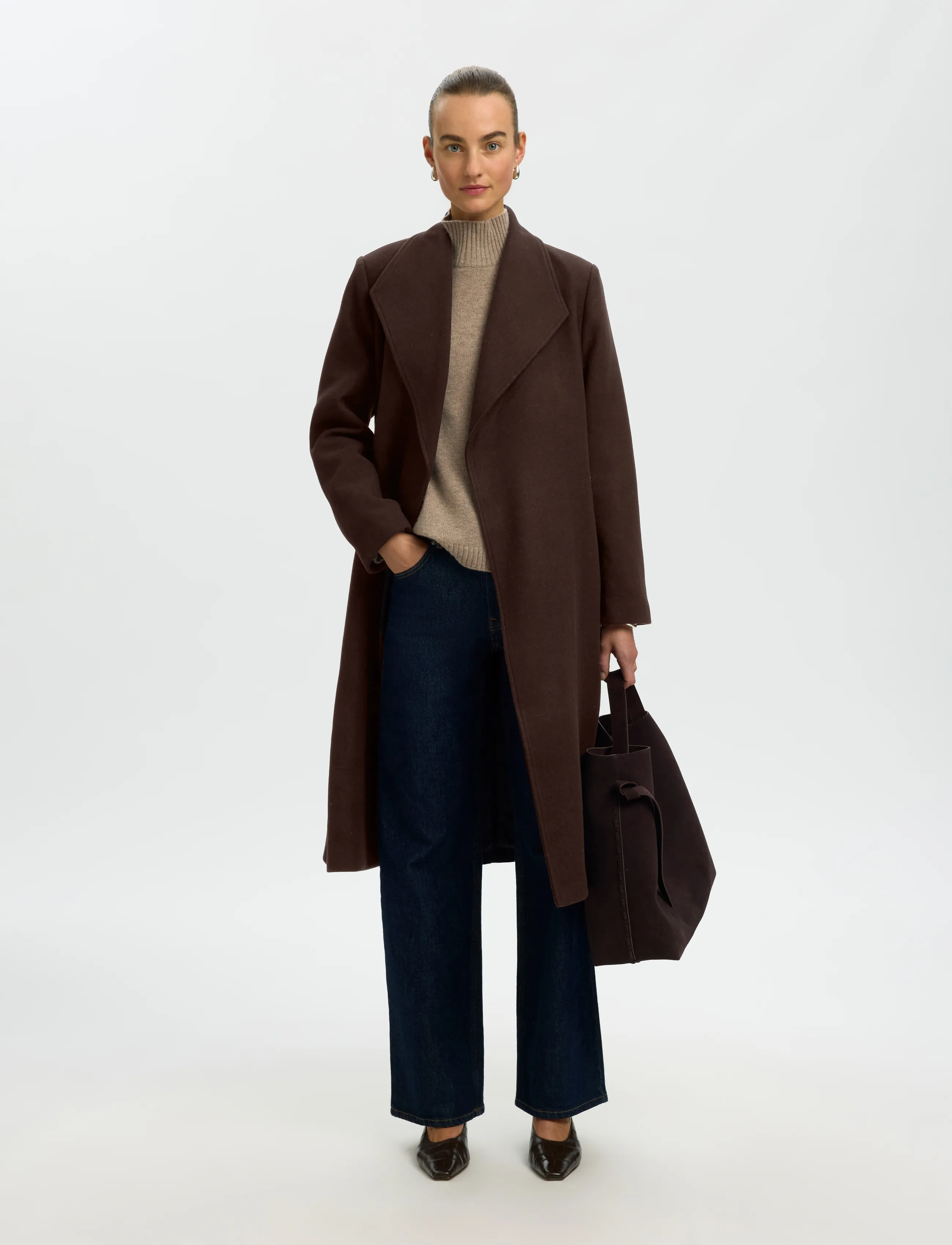 Selected - SLWZIA-ROSA WOOL BLEND COAT NOOS - talvejoped - delicioso - 5