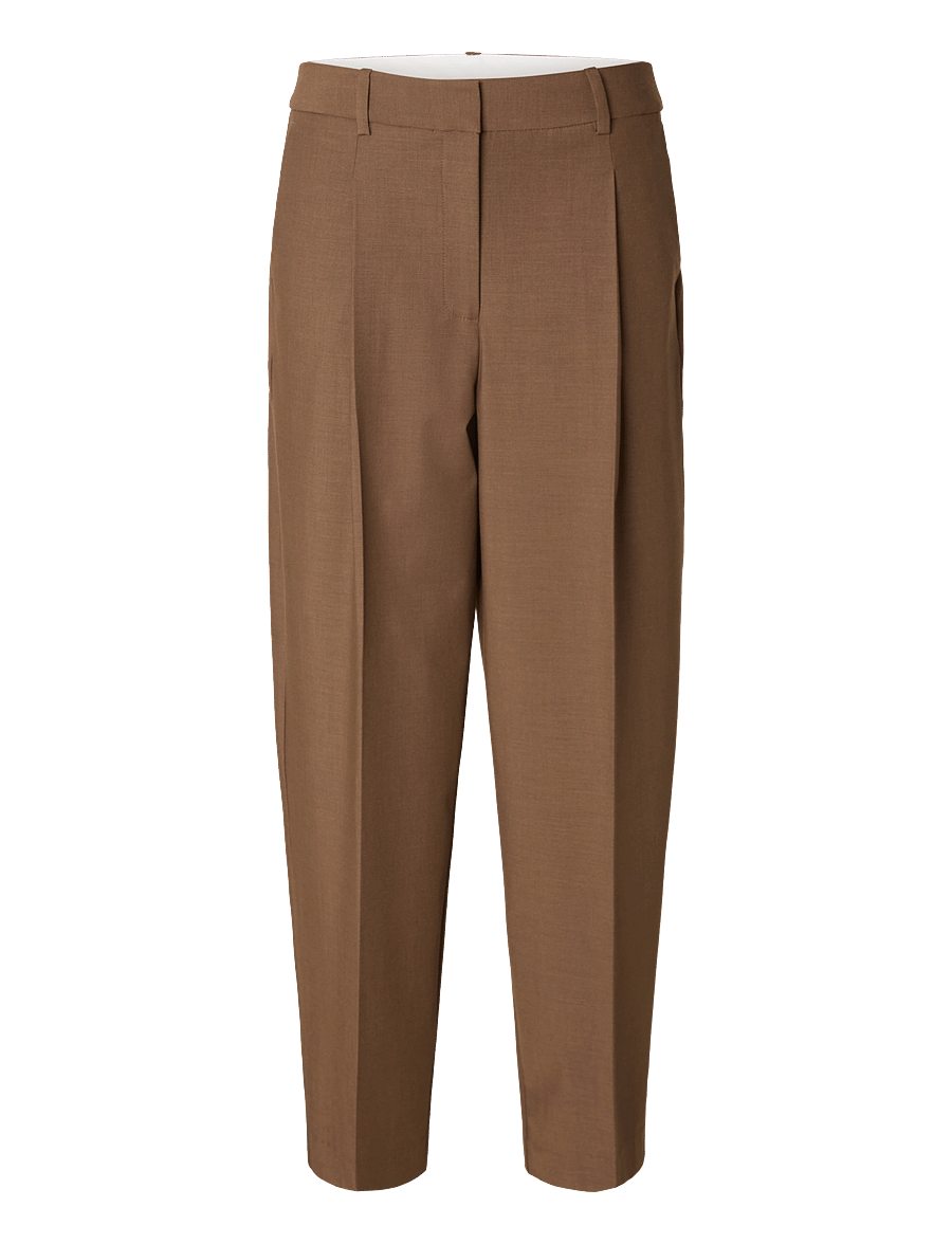 Selected - SLWBARREL SIGNE PANT - toffee - 1