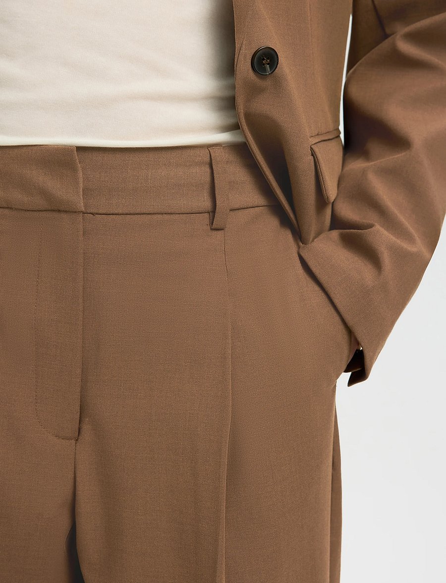 Selected - SLWBARREL SIGNE PANT - toffee - 4