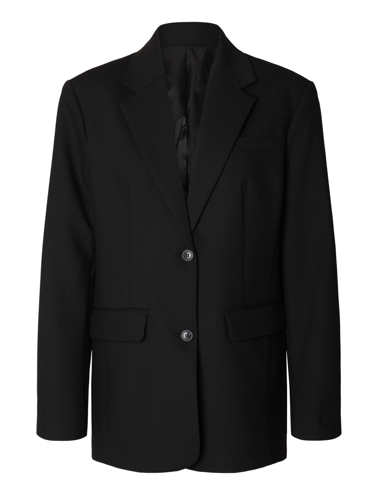 Selected SLWOVERSIZED MARA WOOL BLEND BLAZER NOOS - Kavajer - BLACK / black