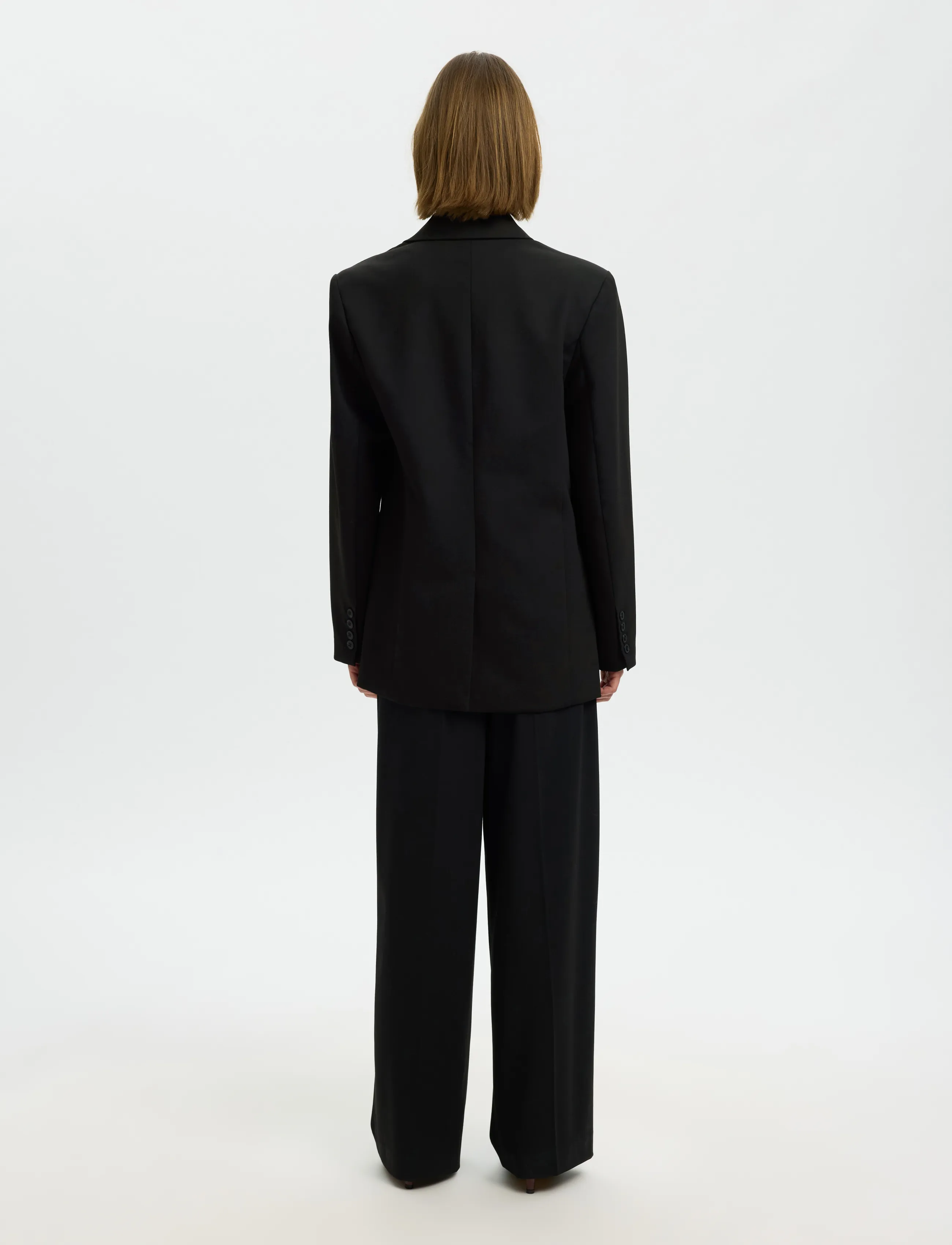 Selected - SLWOVERSIZED MARA WOOL BLEND BLAZER NOOS - black - 2
