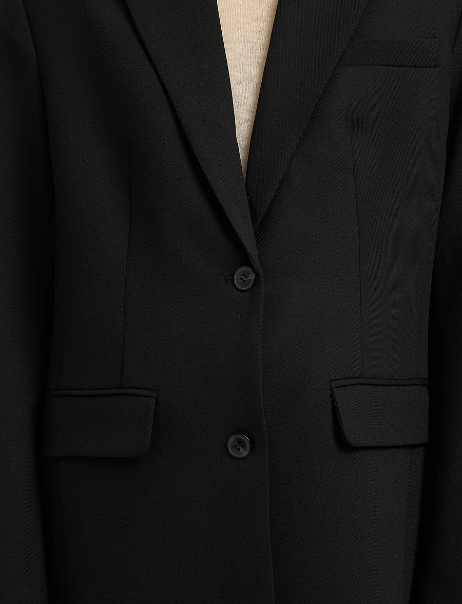 Selected - SLWOVERSIZED MARA WOOL BLEND BLAZER NOOS - black - 5