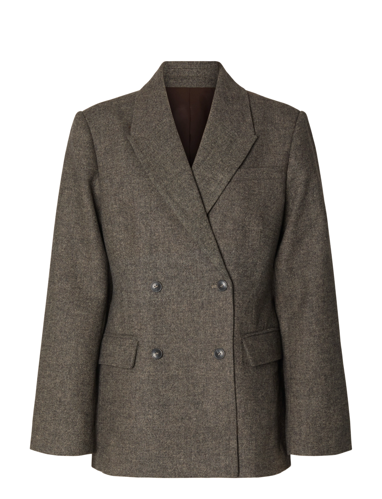 Selected SLWREEDA WOOL BLEND DB BLAZER - Special Occasions - BROWNIE / brown