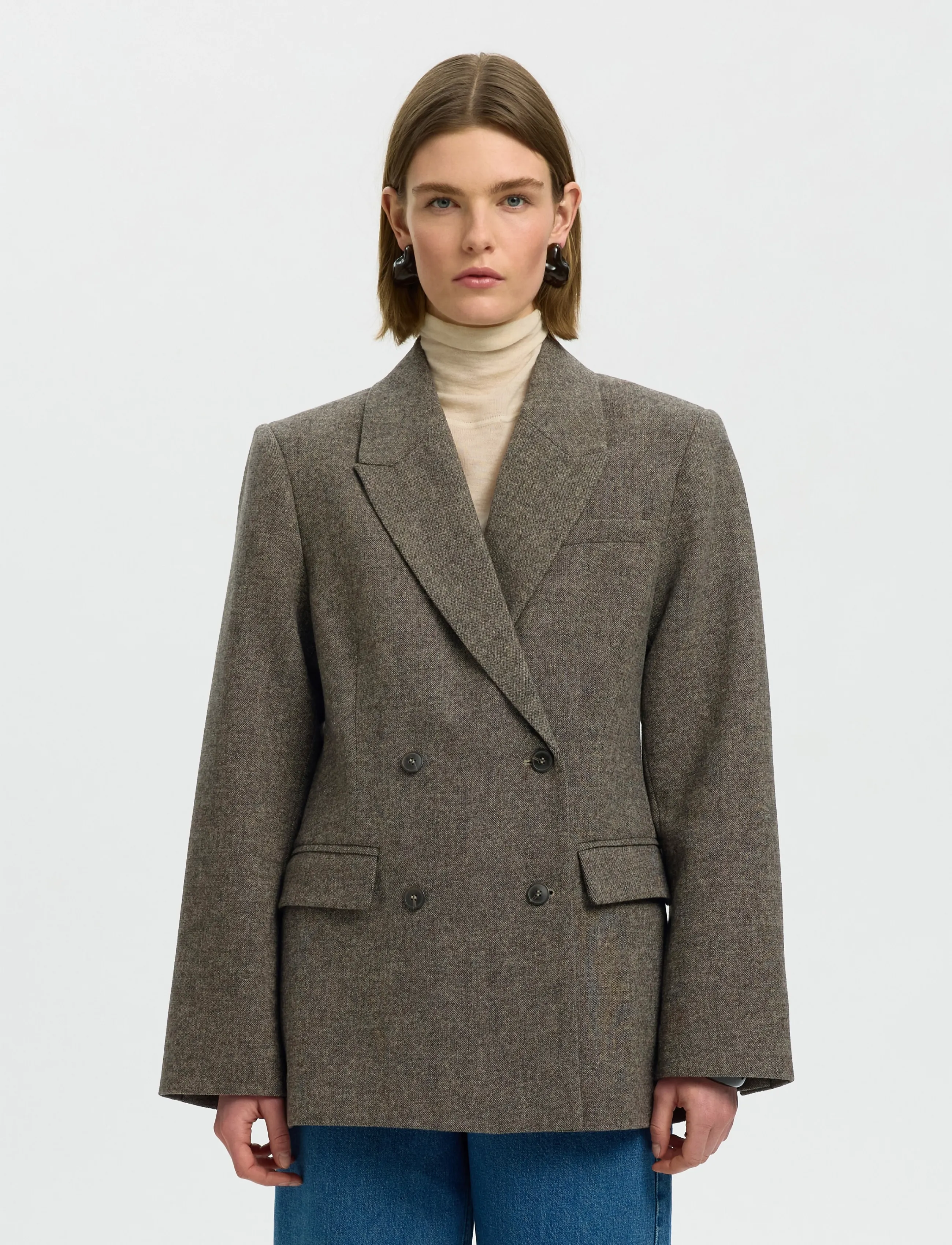 Slwreeda Wool Blend Db Blazer Noos