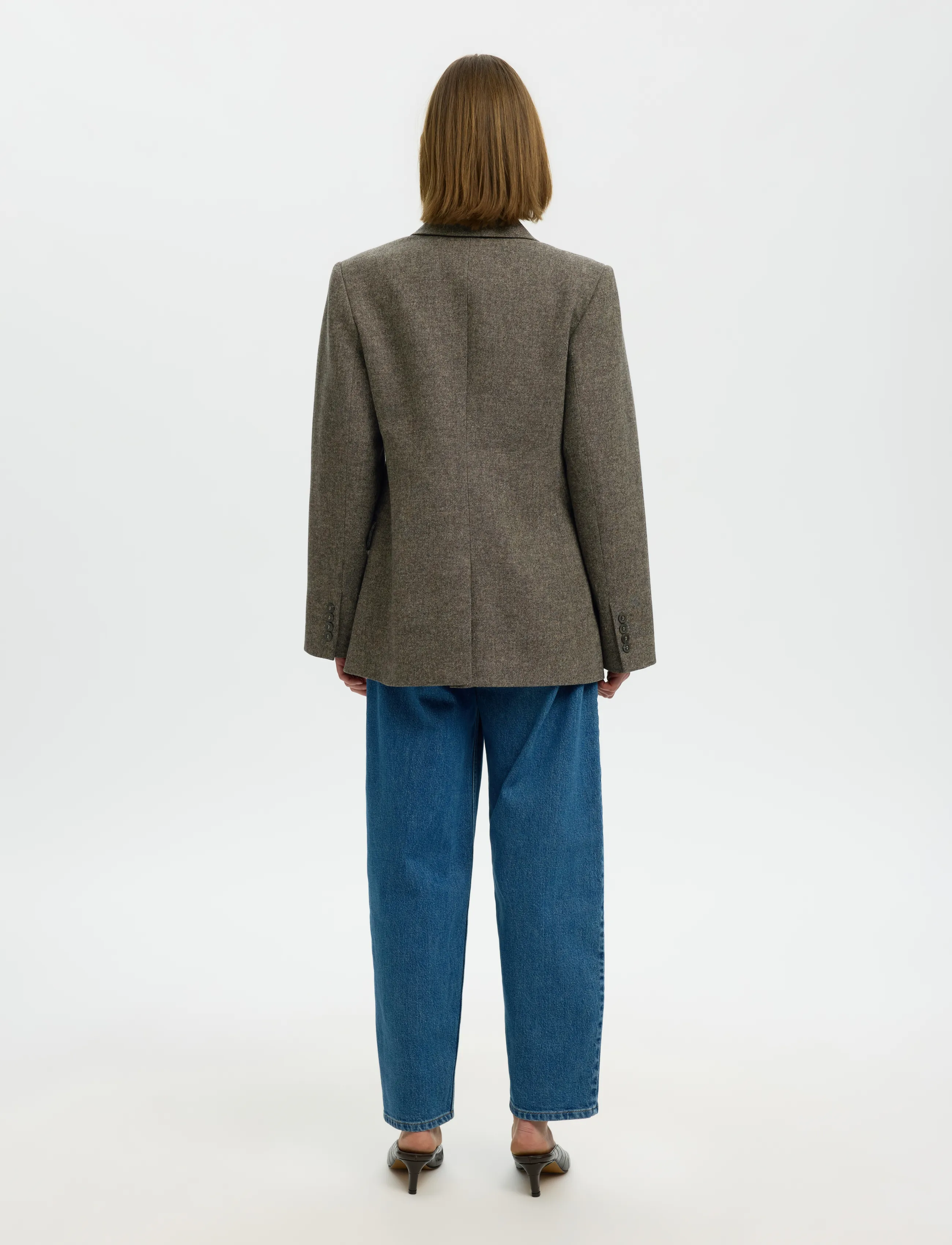 SELECTED Slwreeda Wool Blend Db Blazer Noos dam – bild 2