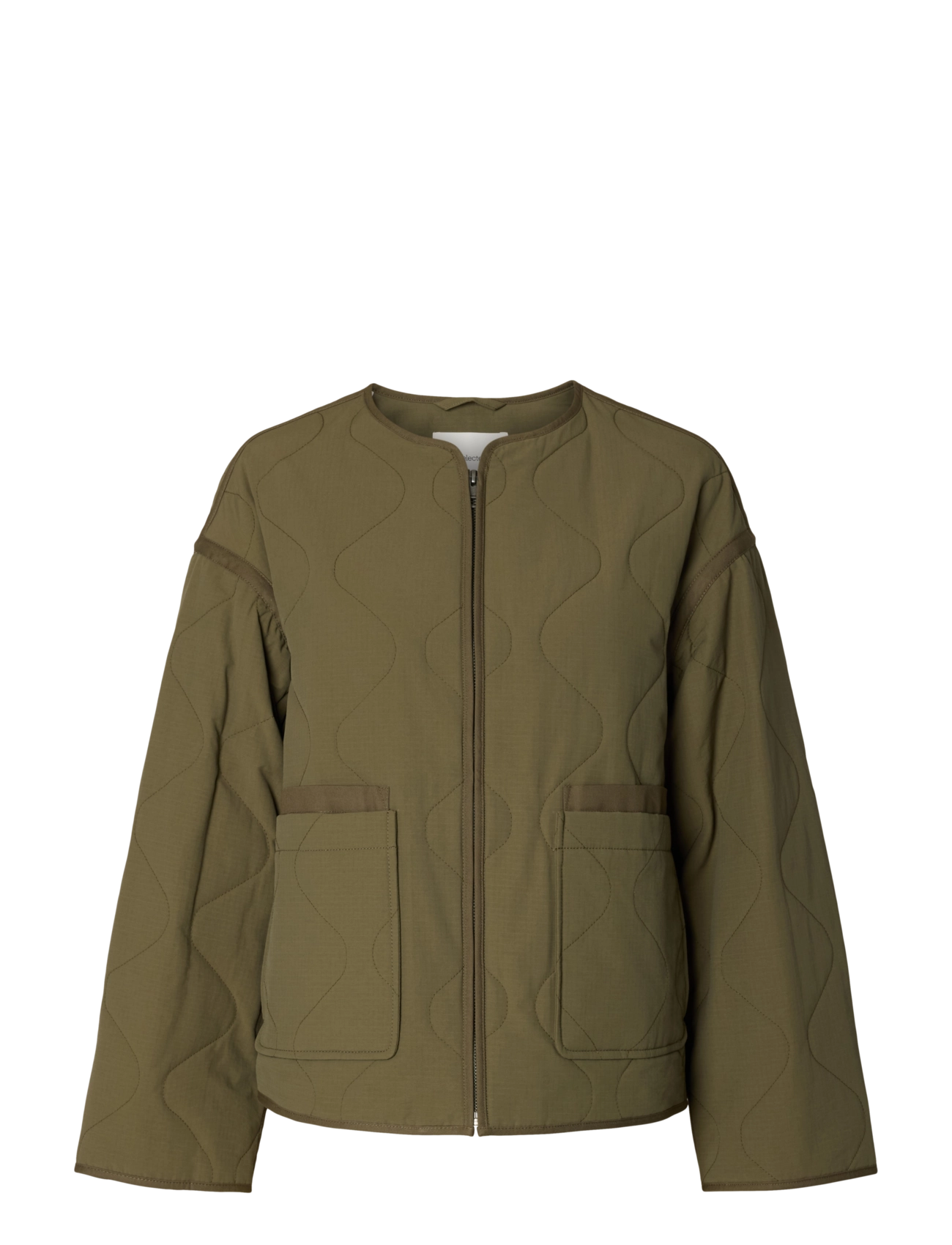 Selected SLWAMI QUILTED JACKET - Jackor & Kappor - KALAMATA / khaki/green