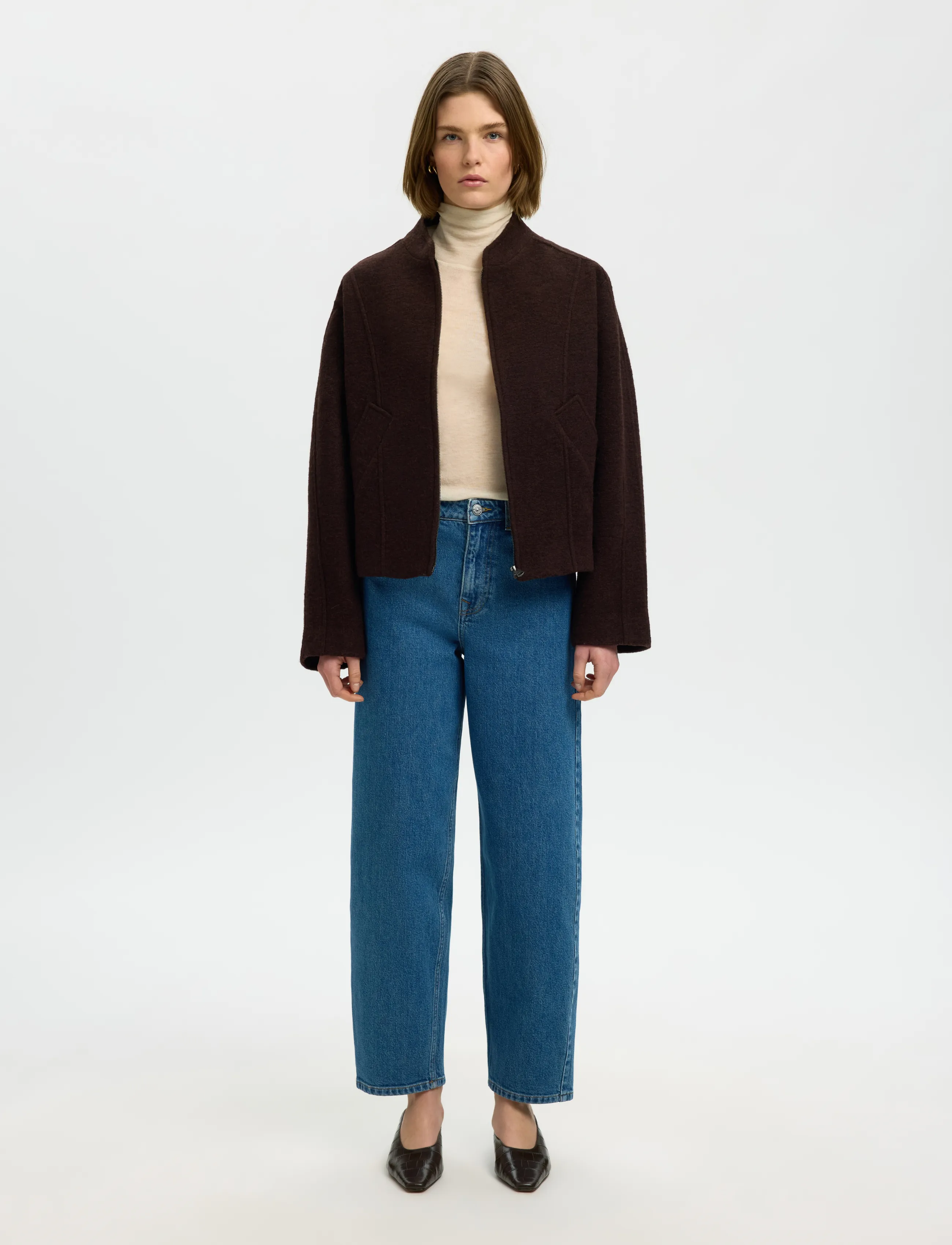 Selected - SLWJACQUELINE WOOL BLEND JACKET NOOS - ulljackor - delicioso - 3