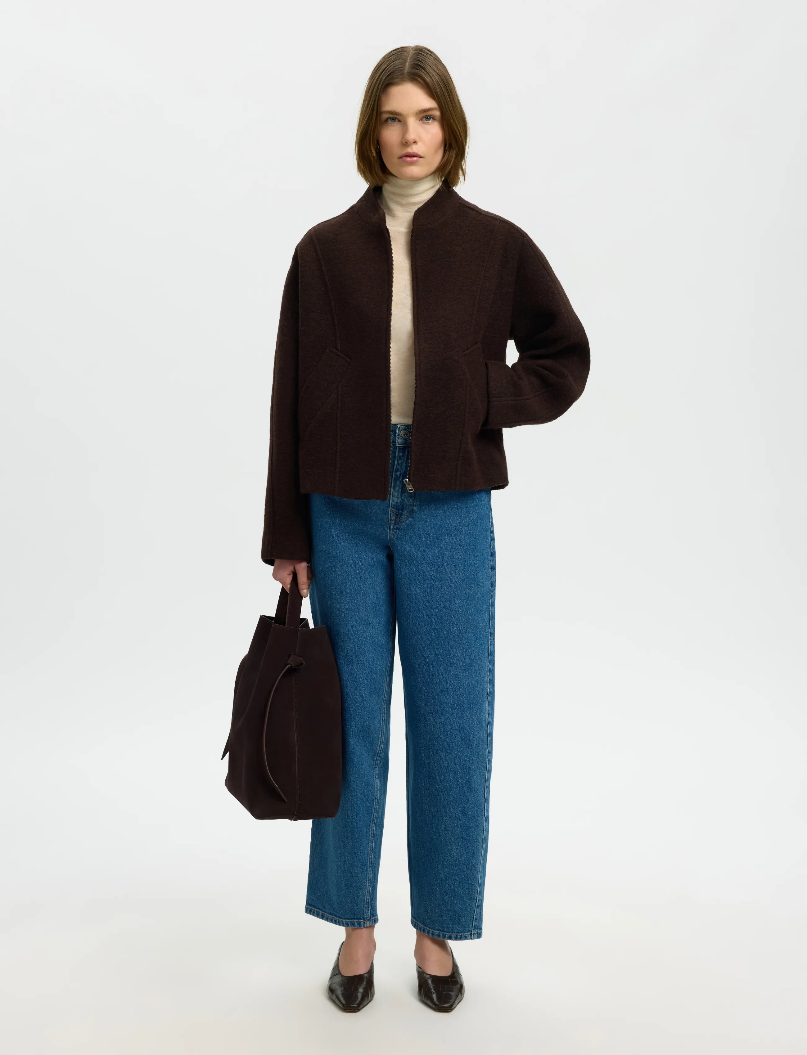 Selected - SLWJACQUELINE WOOL BLEND JACKET NOOS - ulljackor - delicioso - 5