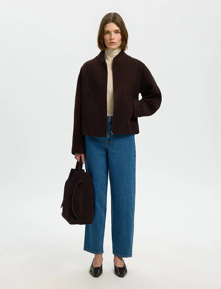Selected - SLWJACQUELINE WOOL BLEND JACKET NOOS - uldjakker - delicioso - 5