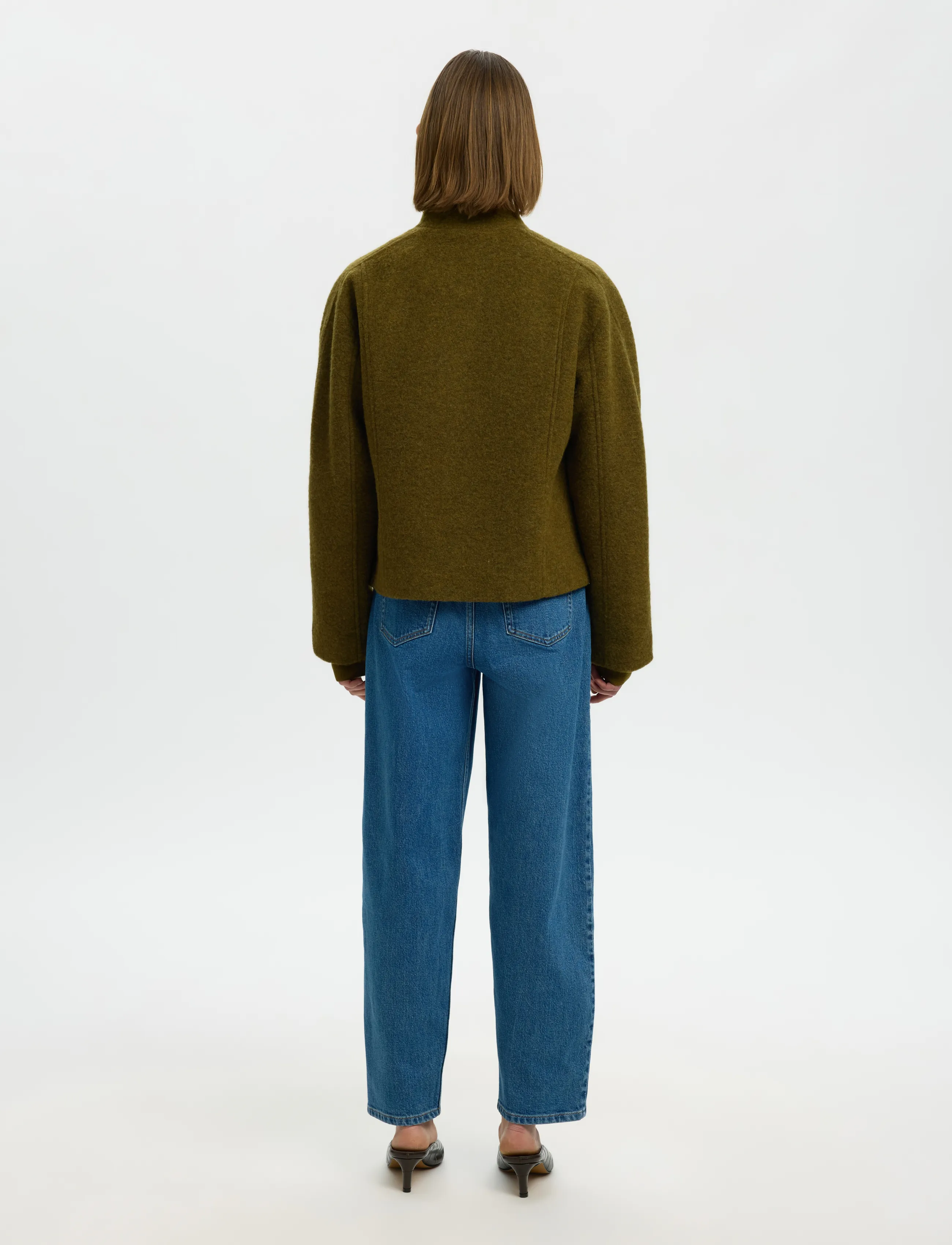 Selected - SLWJACQUELINE WOOL BLEND JACKET NOOS - ulljackor - fir green - 2