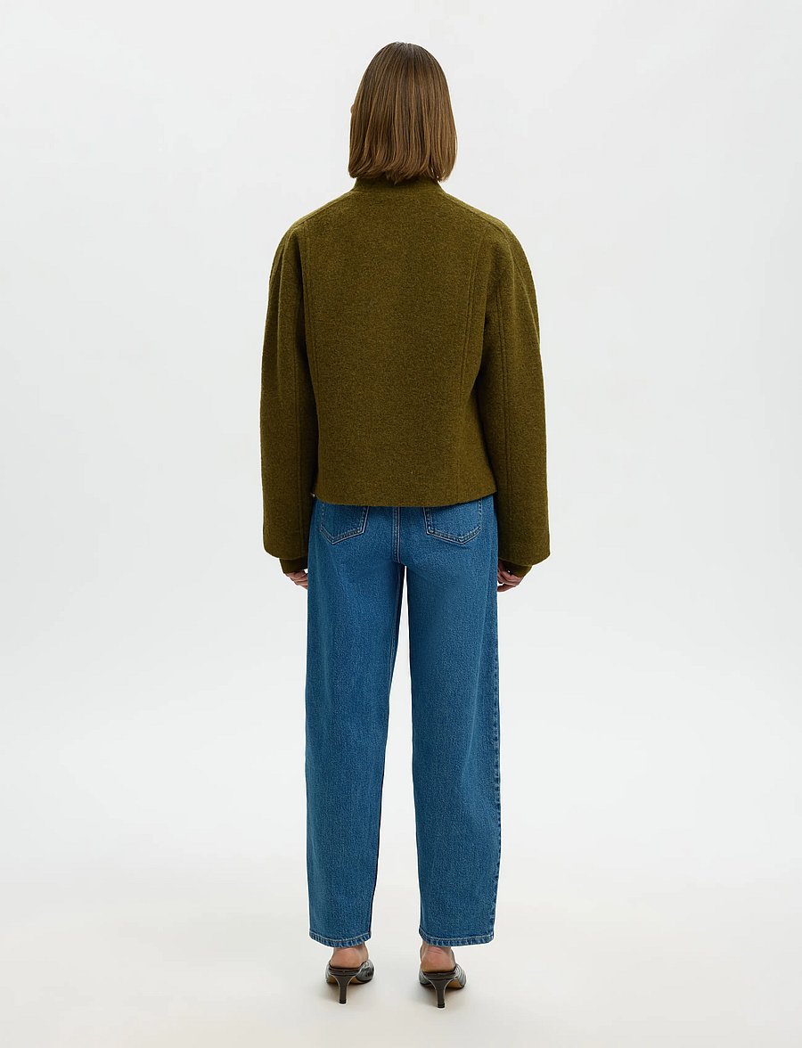 Selected - SLWJACQUELINE WOOL BLEND JACKET NOOS - wolljacken - fir green - 2