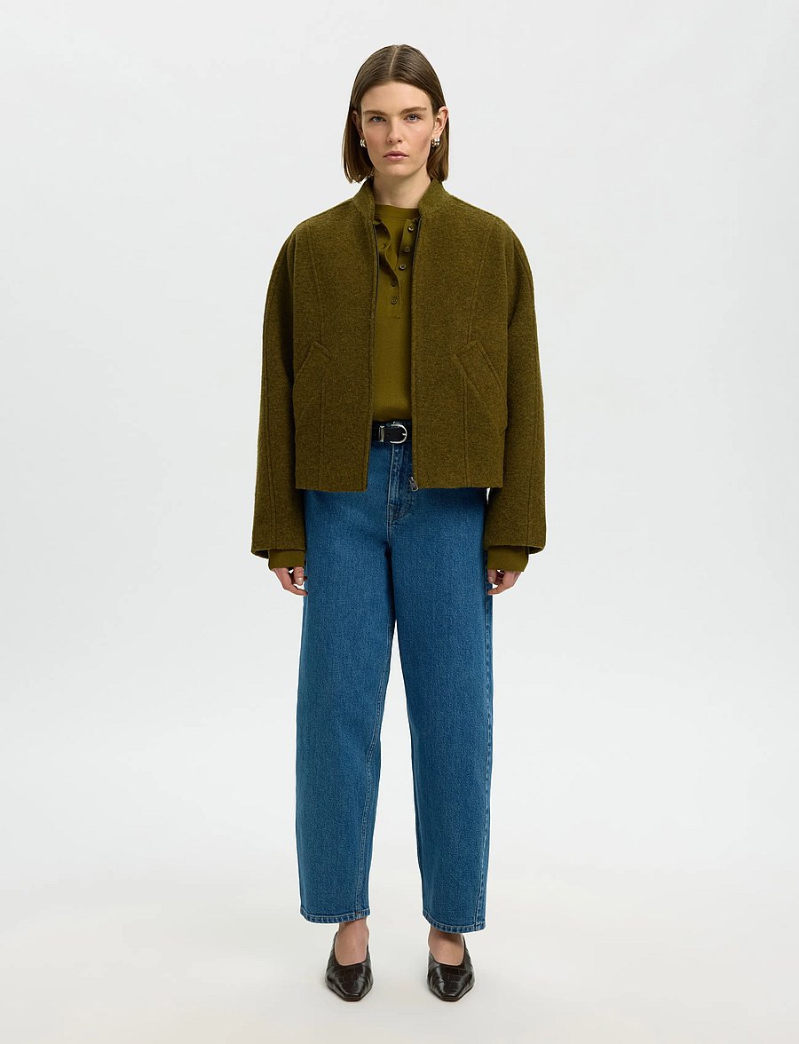 Selected - SLWJACQUELINE WOOL BLEND JACKET NOOS - wolljacken - fir green - 3