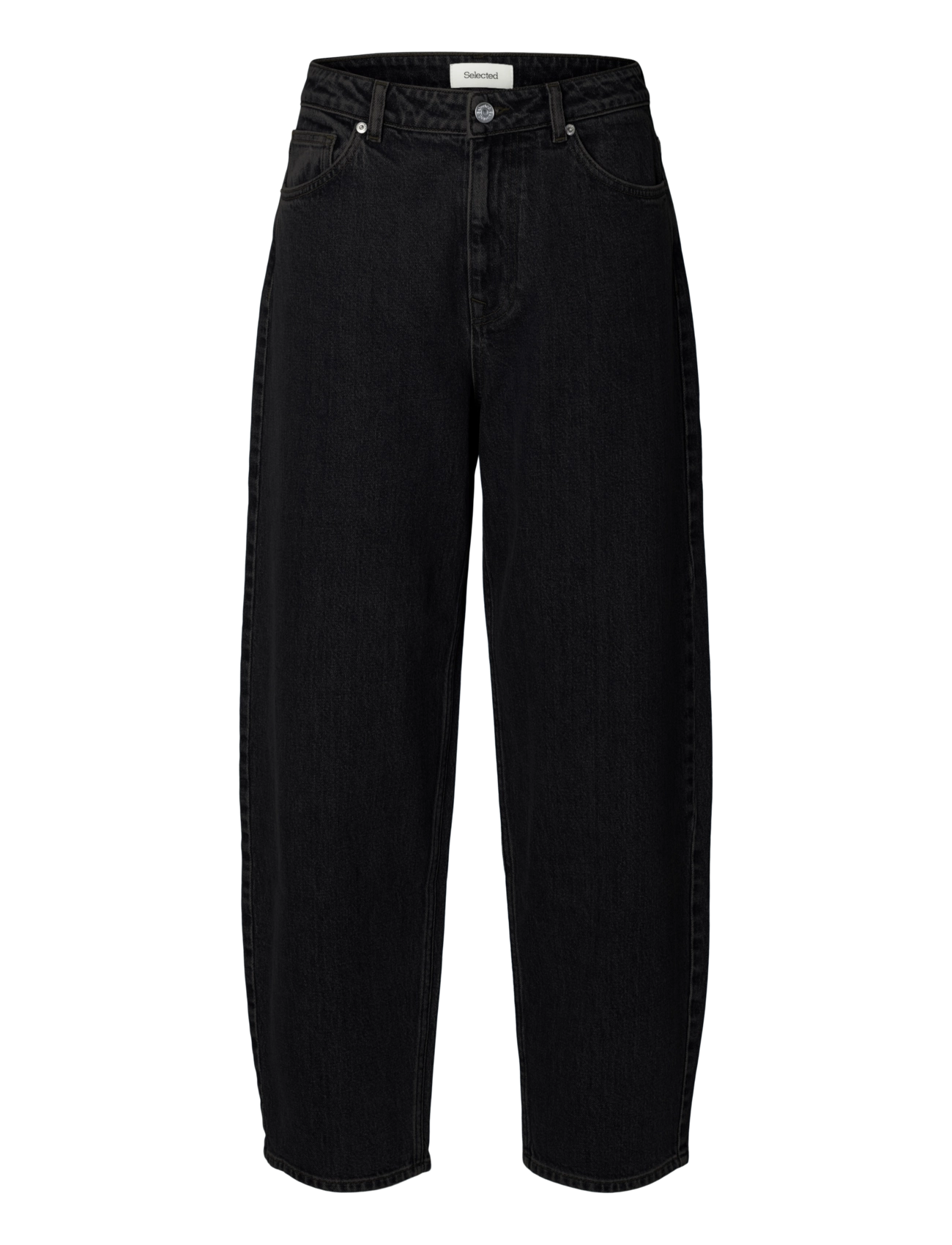 Selected - SLWBARREL BEA-KORI HW JEANS NOOS - black denim - 1