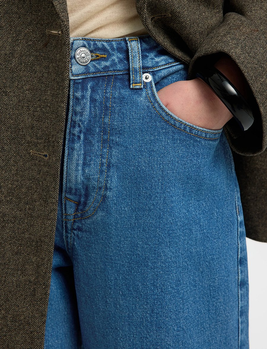 Selected - SLWBARREL BEA-KORI HW JEANS NOOS - barrel jeans - medium blue denim - 4