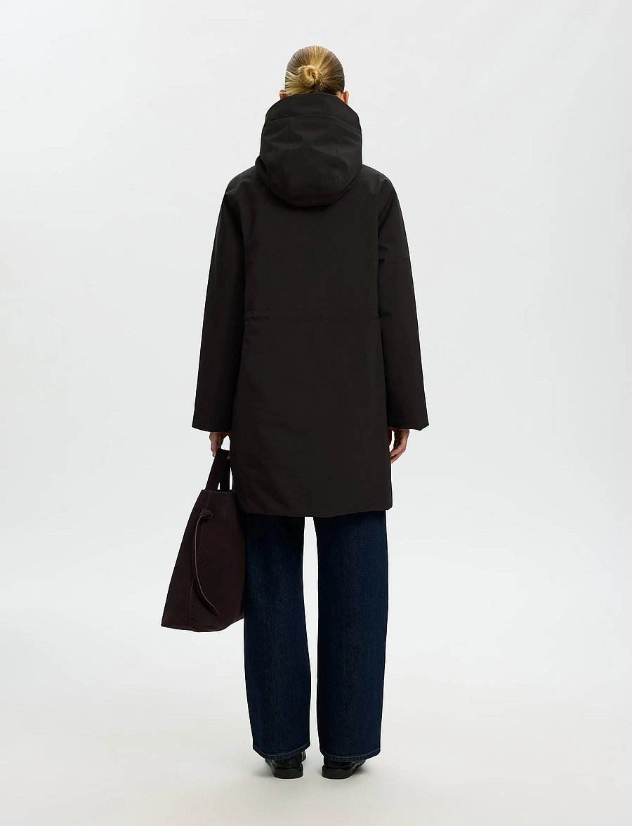 Selected - SLWFRANCINE URBAN TECH PARKA - parkas - black - 2