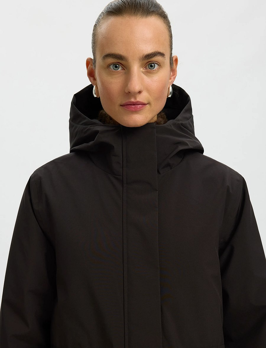 Selected - SLWFRANCINE URBAN TECH PARKA - parkas - black - 4