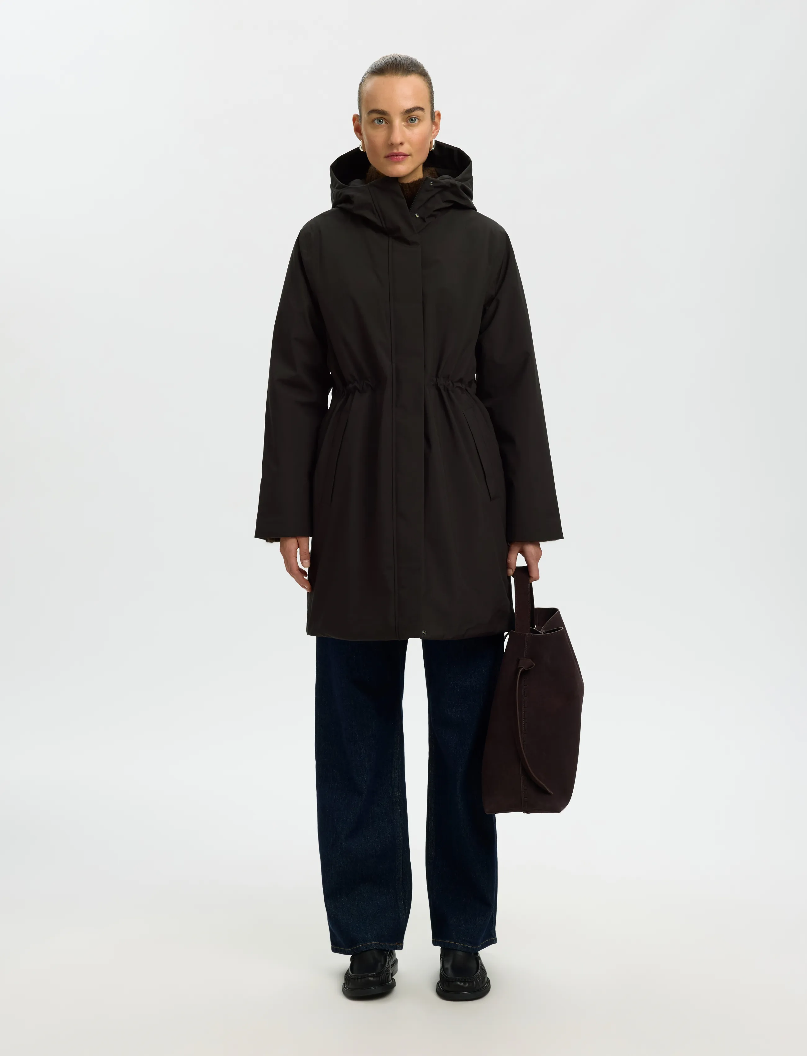 Selected - SLWFRANCINE URBAN TECH PARKA - parkas - black - 5