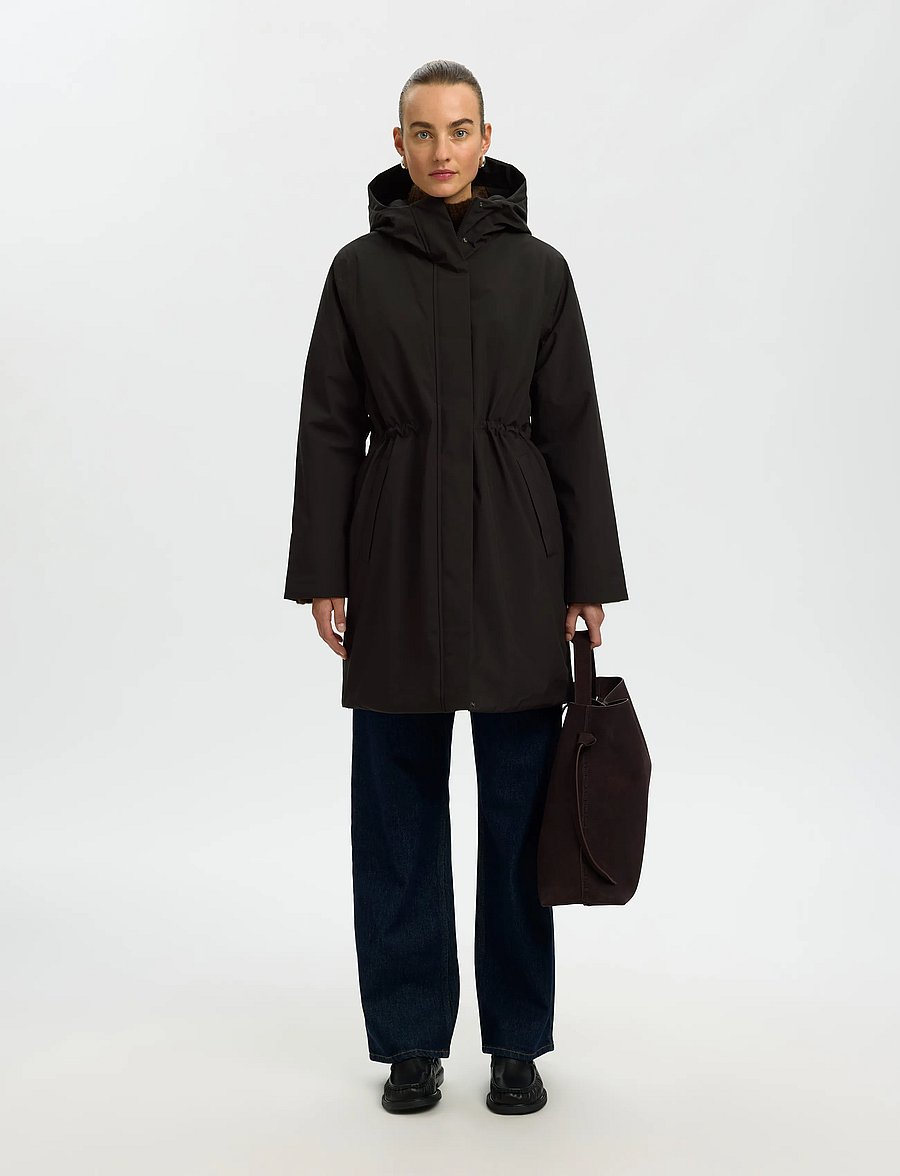 Selected - SLWFRANCINE URBAN TECH PARKA - parkas - black - 5