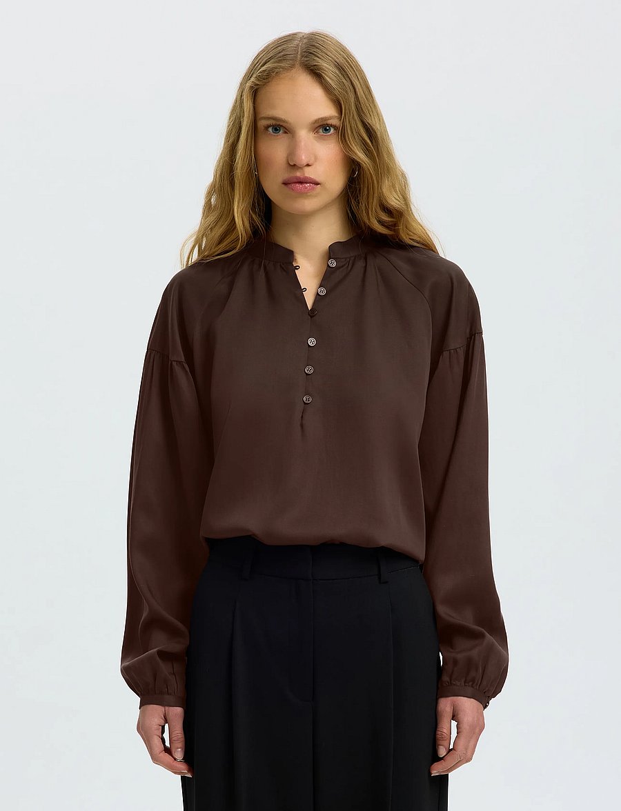 Selected - SLWDONNA LS SHIRT NOOS - delicioso - 0