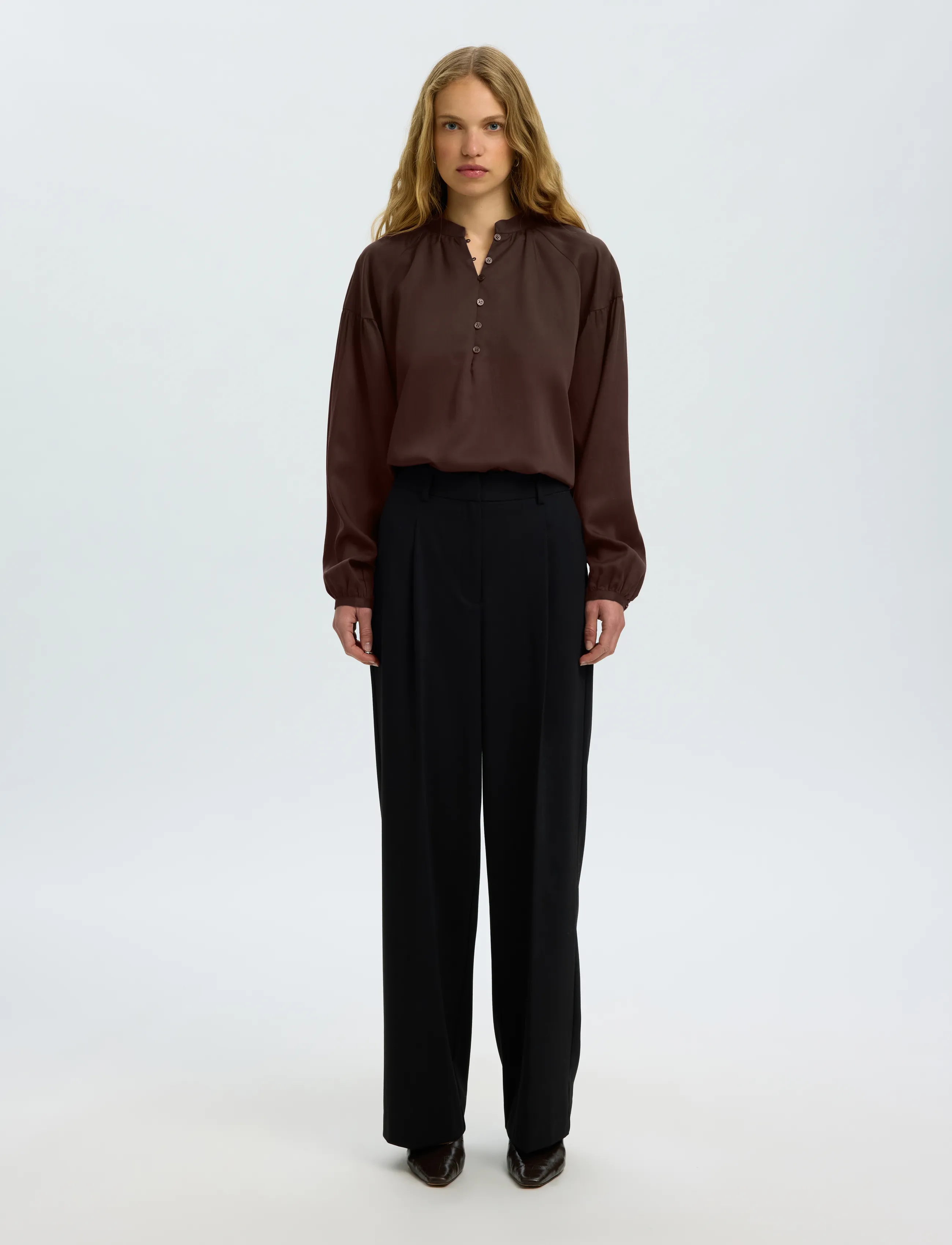 Selected - SLWDONNA LS SHIRT NOOS - pikkade varrukatega särgid - delicioso - 3