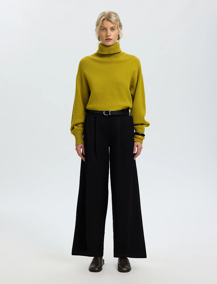 Selected - SLWELLIE LS KNIT ROLL NECK - pullover - avocado oil - 3