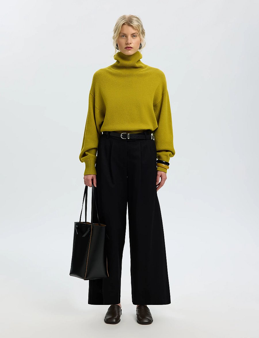 Selected - SLWELLIE LS KNIT ROLL NECK - pullover - avocado oil - 5