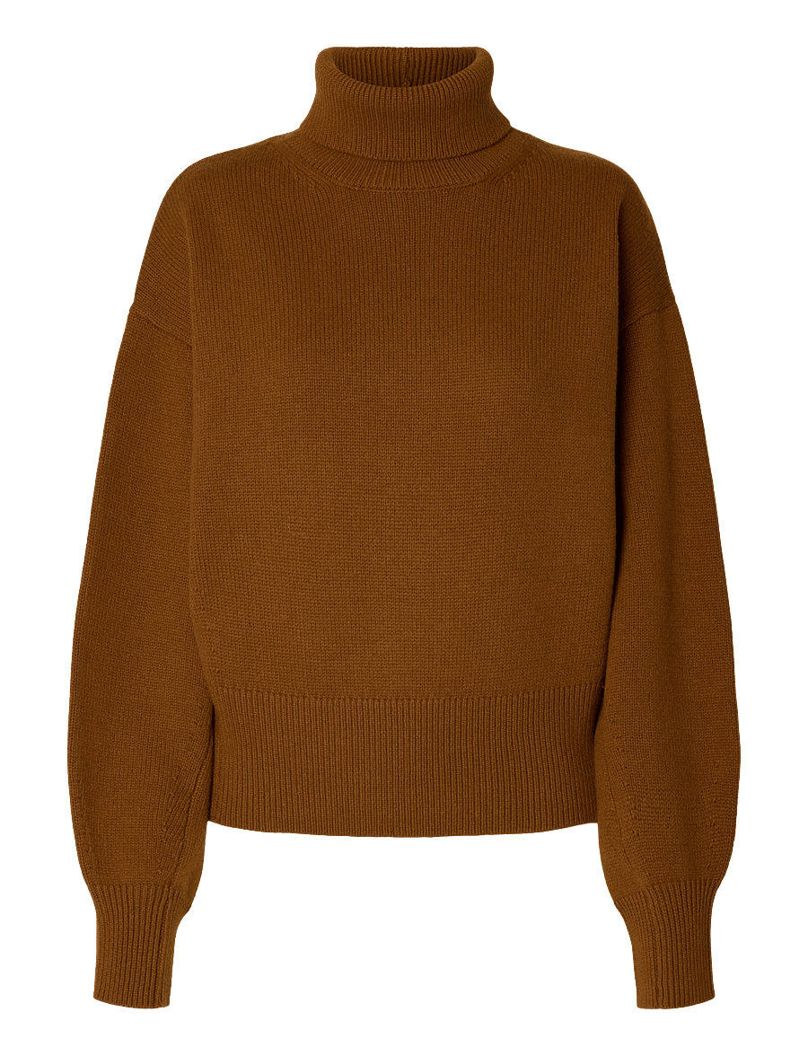Selected - SLWELLIE LS KNIT ROLL NECK - pullover - monks robe - 0