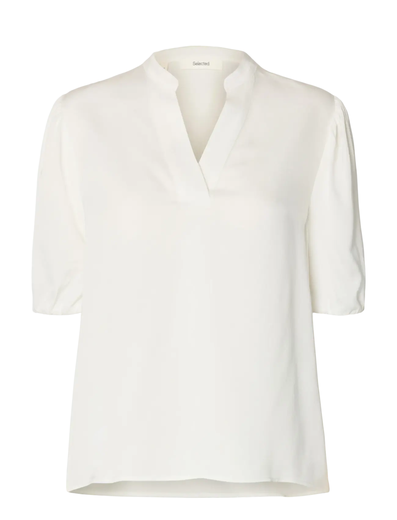 Selected Slflaurina 2/4 Sleeve Top Ex, 40, Cream, Bluser > Kortærmede, Dame
