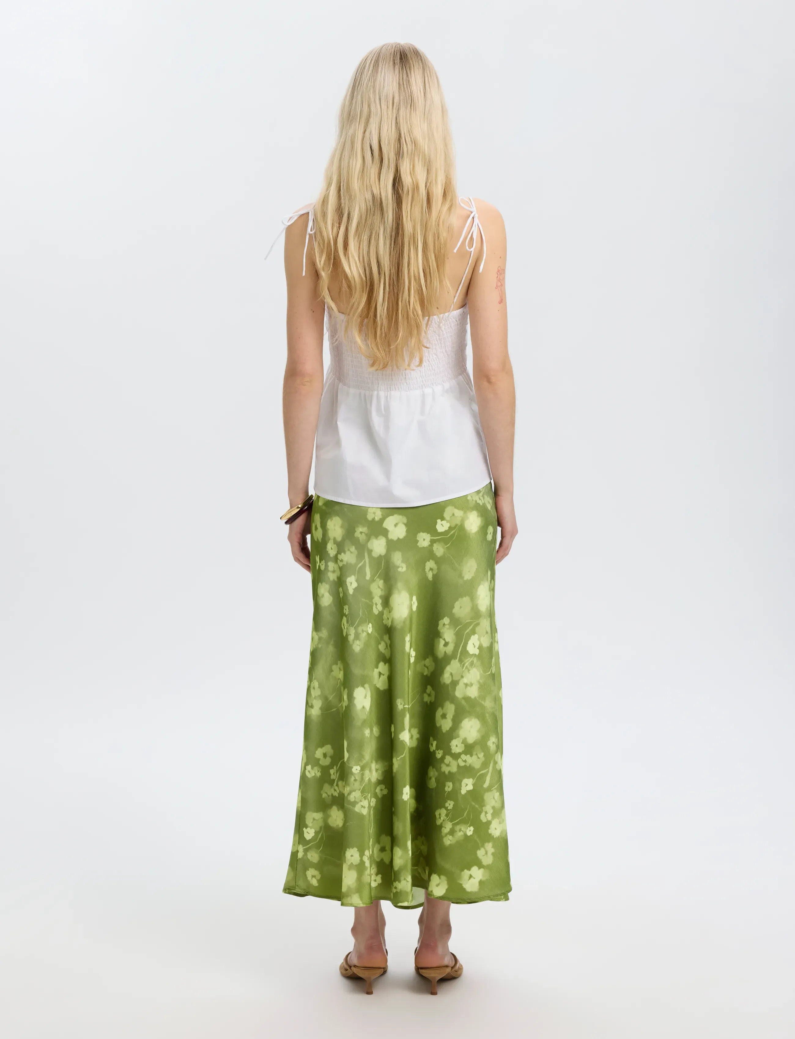 Selected - SLFGIONA-LENA HW ANKLE SKIRT B - maxi röcke - lint - 2