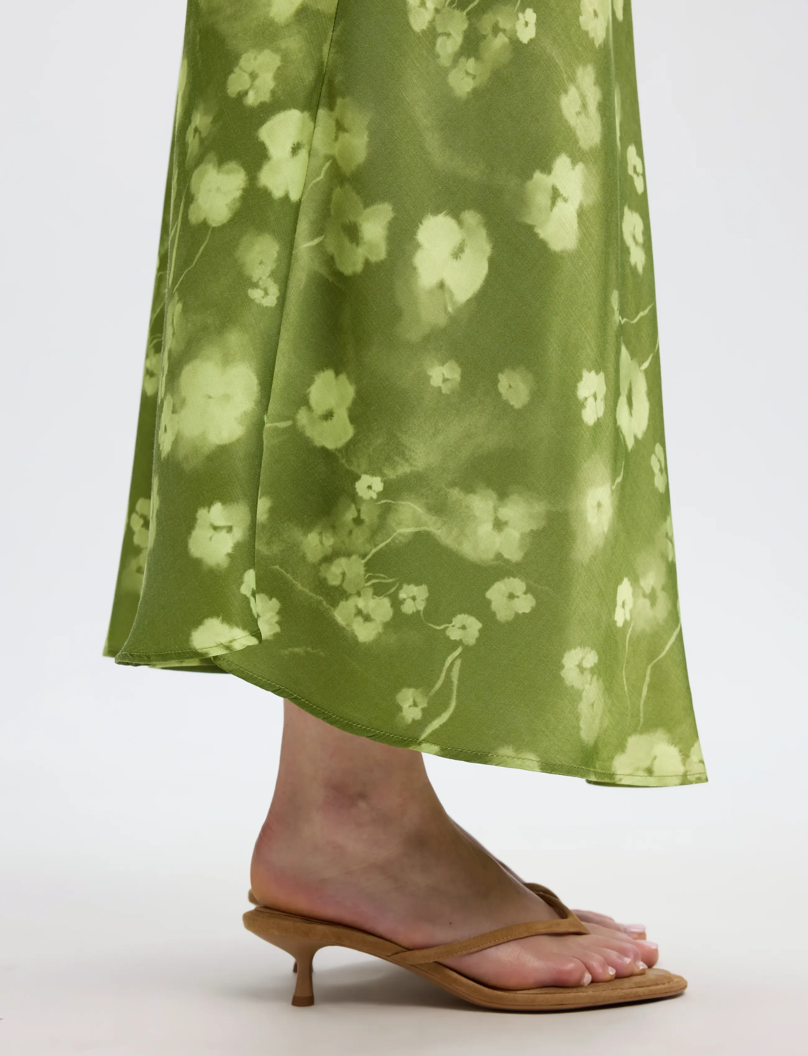 Selected - SLFGIONA-LENA HW ANKLE SKIRT B - maxi röcke - lint - 4