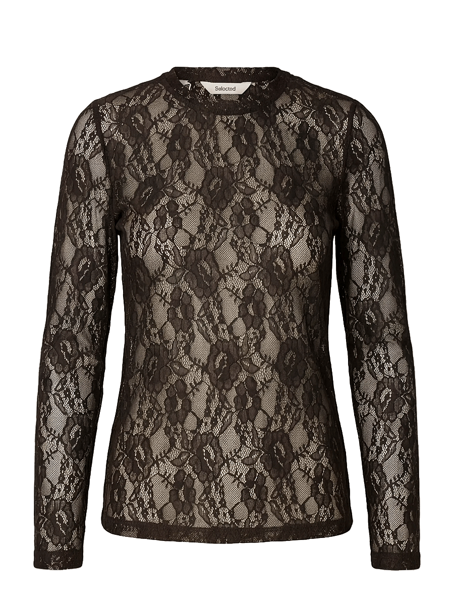 Selected - SLWMISTA LS O-NECK TOP - langærmede toppe - delicioso - 1