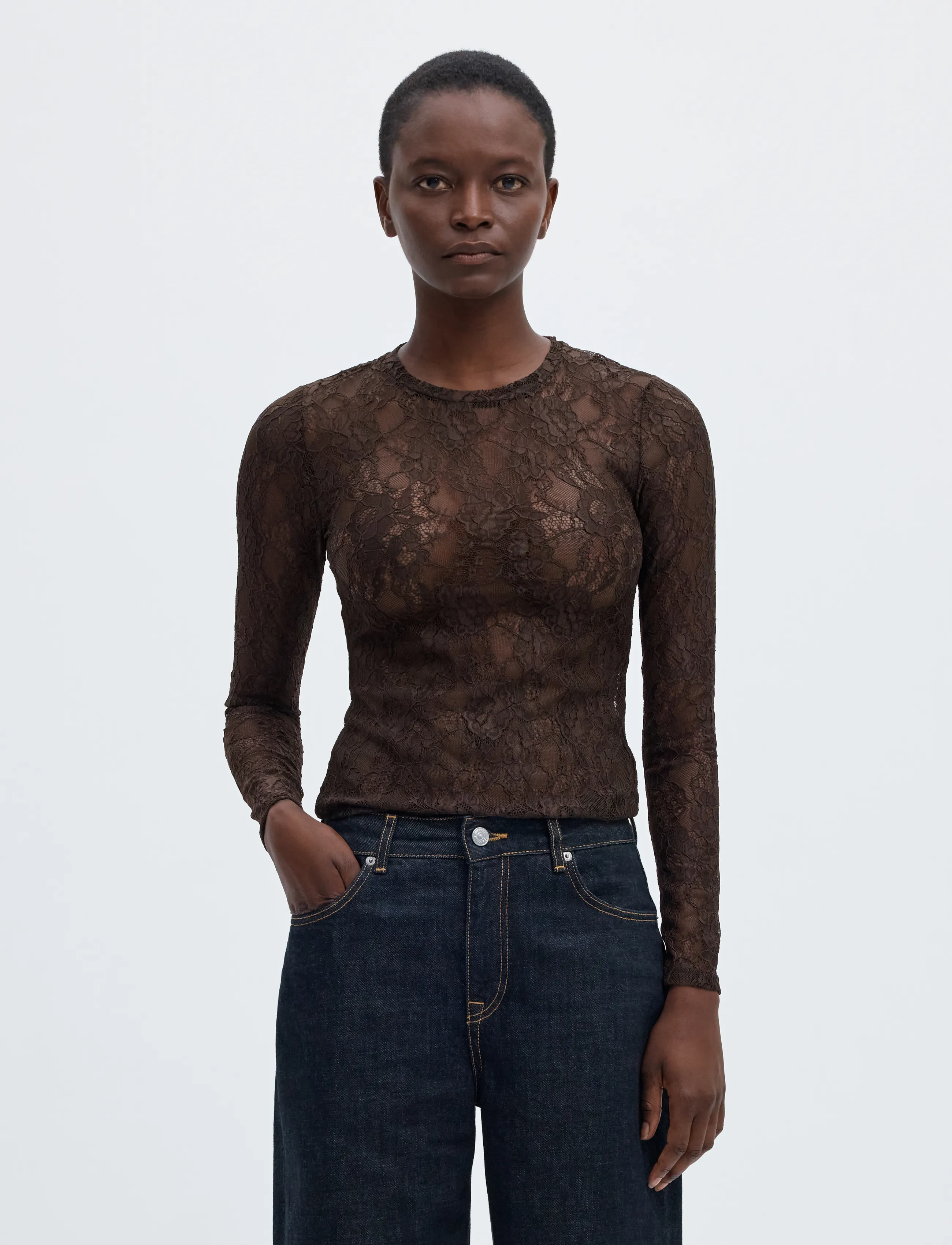 Selected - SLWMISTA LS O-NECK TOP - delicioso - 0