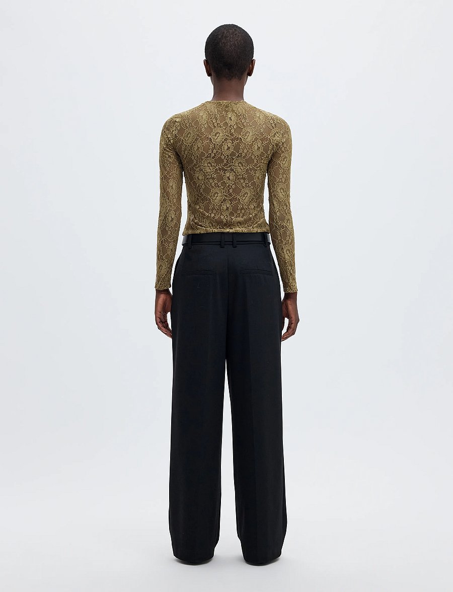 Selected - SLWMISTA LS O-NECK TOP - langärmlige tops - fir green - 2