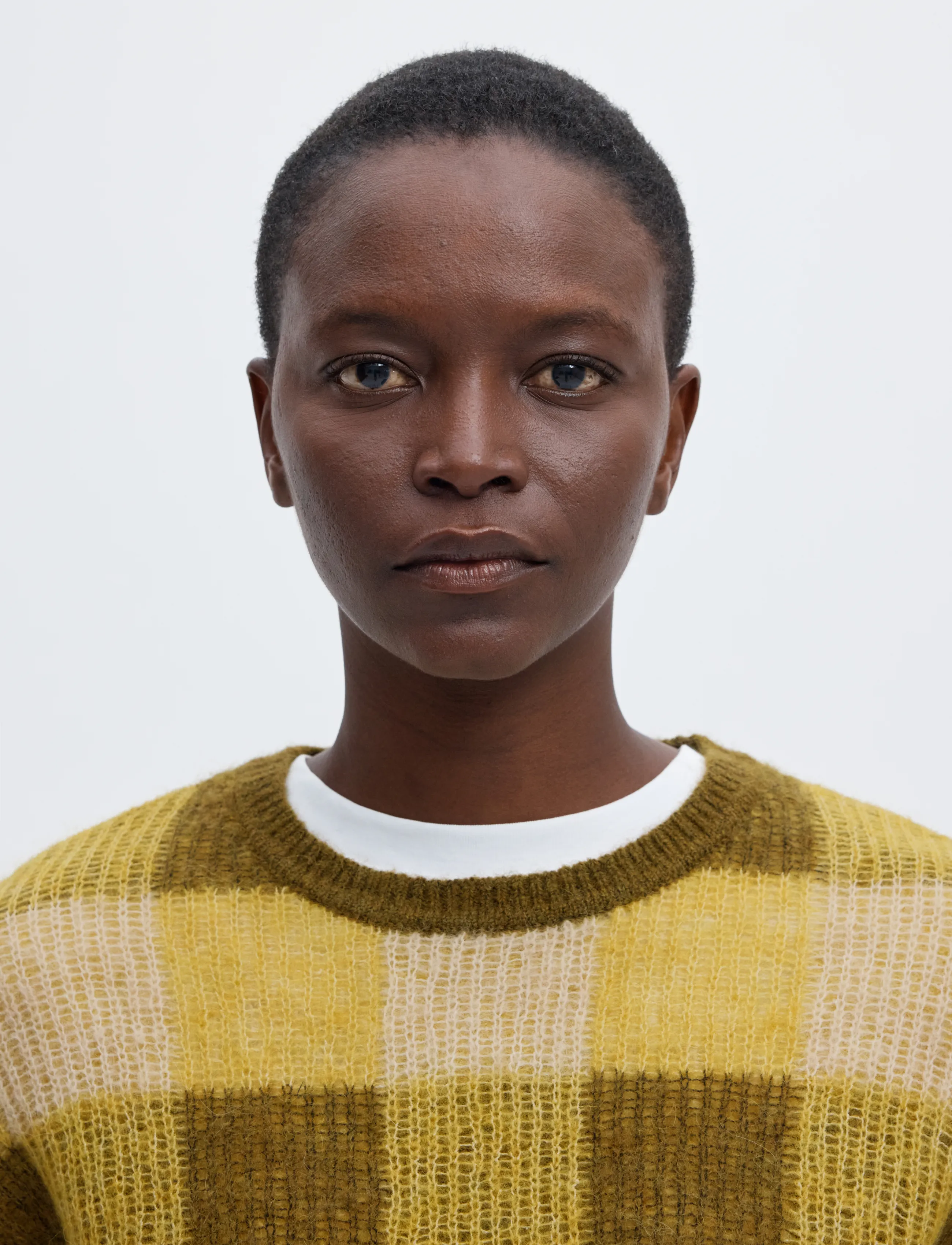 Selected - SLWLULU LOOSE LS CHECK KNIT O-NECK - stickade tröjor - avocado oil - 4
