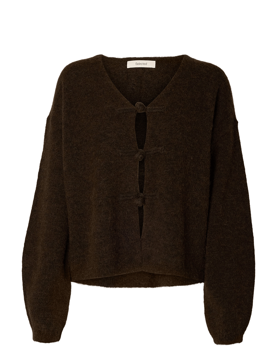 Selected - SLWLULU LS DUFFLE KNIT CARDIGAN - kardiganid - delicioso - 1