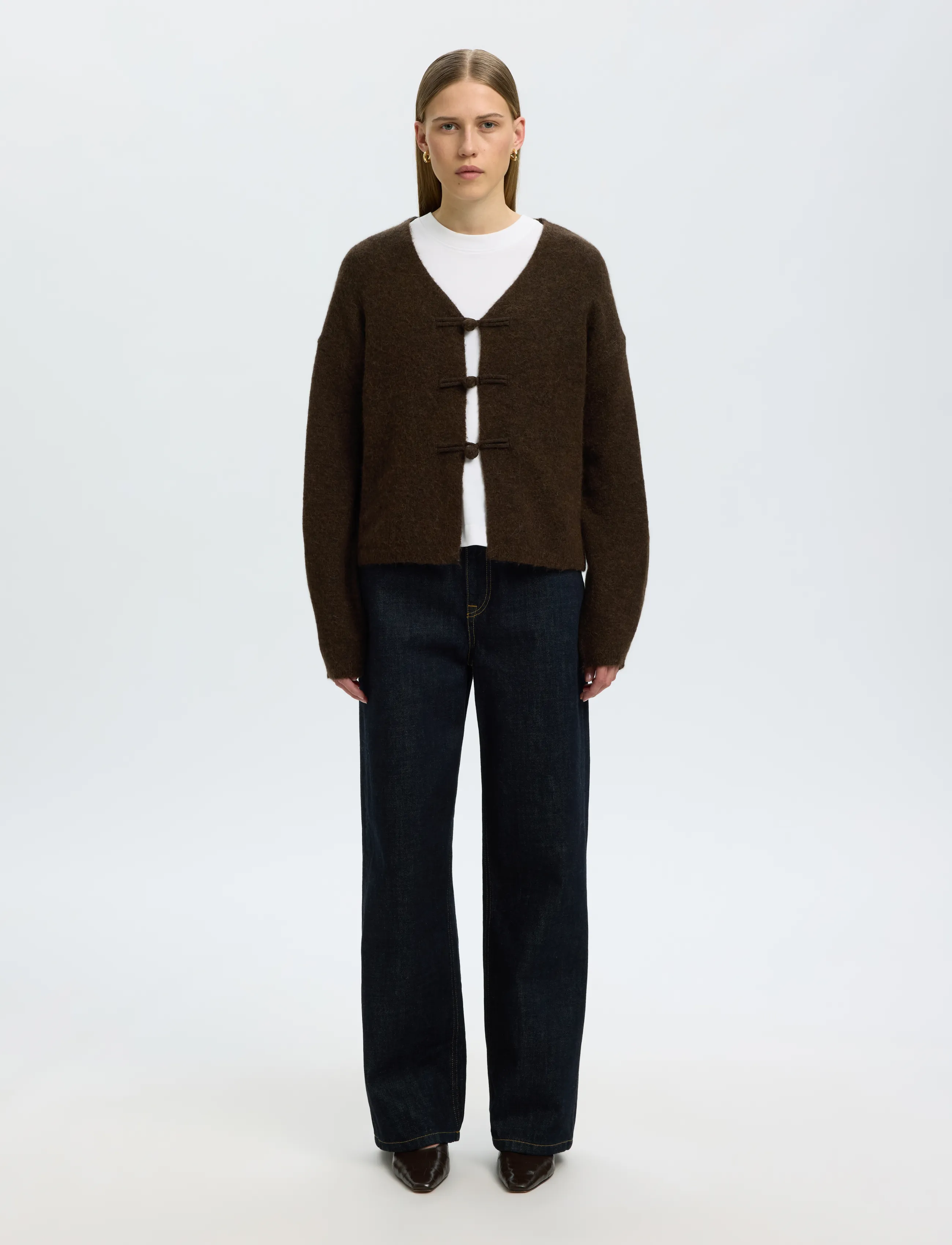 Selected - SLWLULU LS DUFFLE KNIT CARDIGAN - kardiganid - delicioso - 3