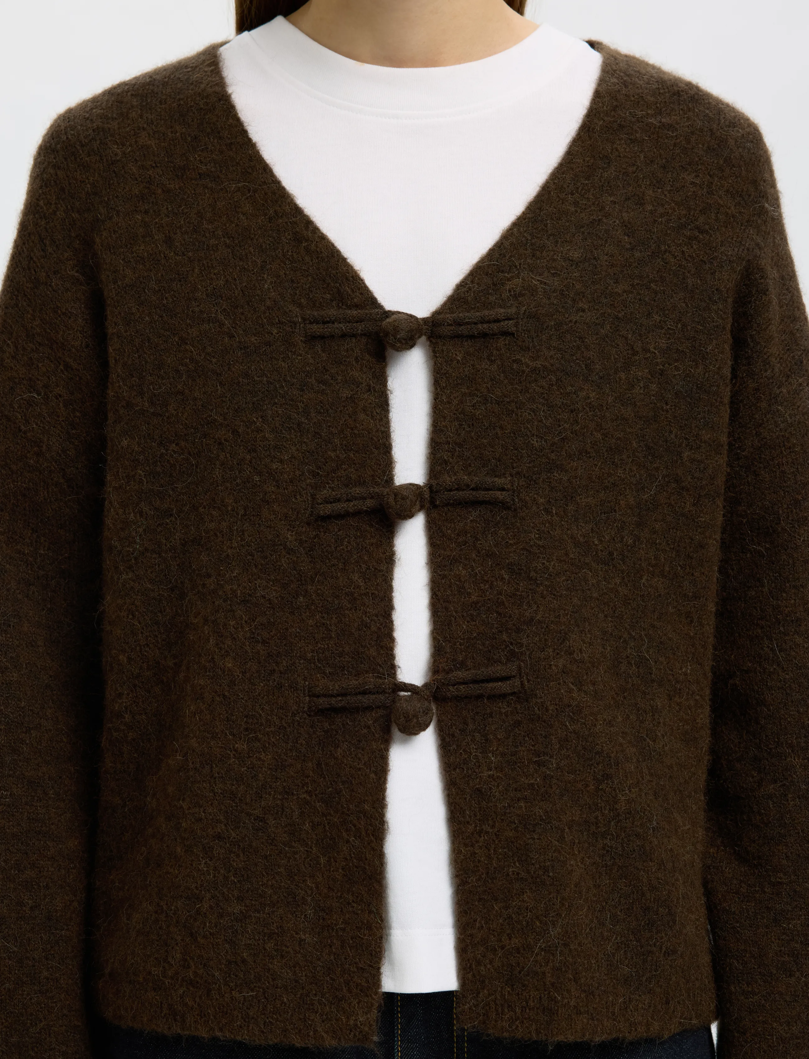 Selected - SLWLULU LS DUFFLE KNIT CARDIGAN - kardiganid - delicioso - 4