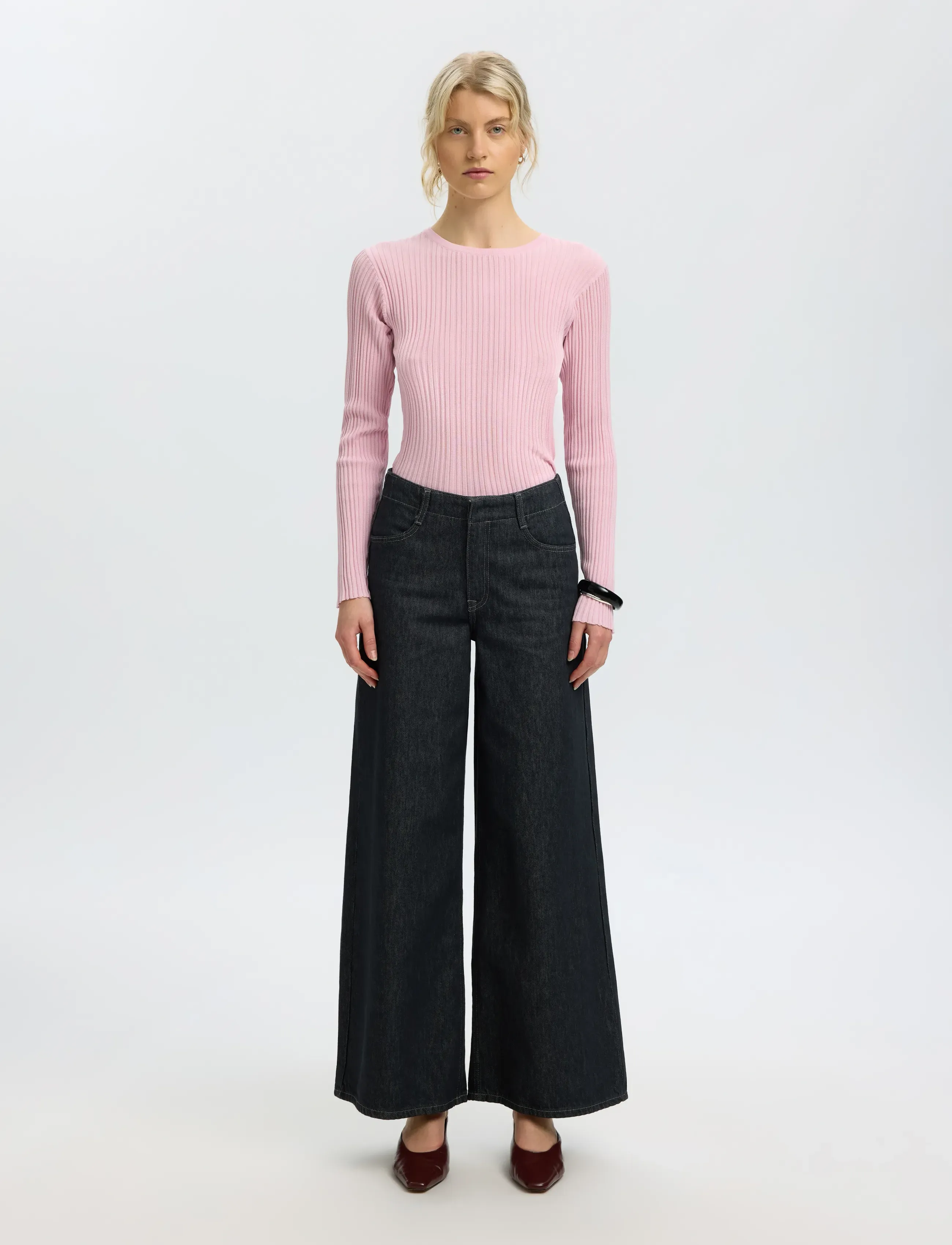 Selected - SLWTOLEDO LS KNIT STRUCTURE O-NECK - pullover - winsome orchid - 3