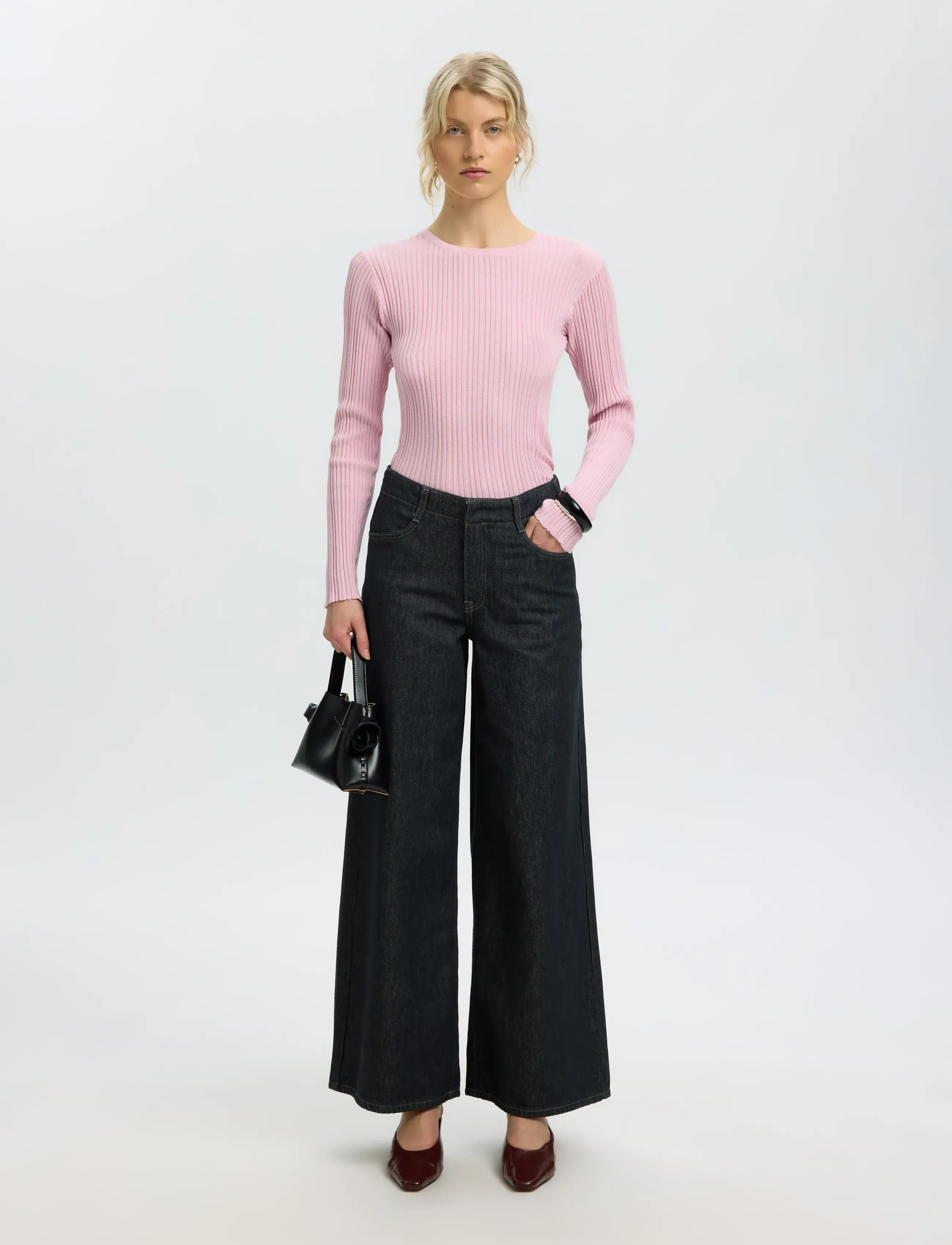 Selected - SLWTOLEDO LS KNIT STRUCTURE O-NECK - pullover - winsome orchid - 5