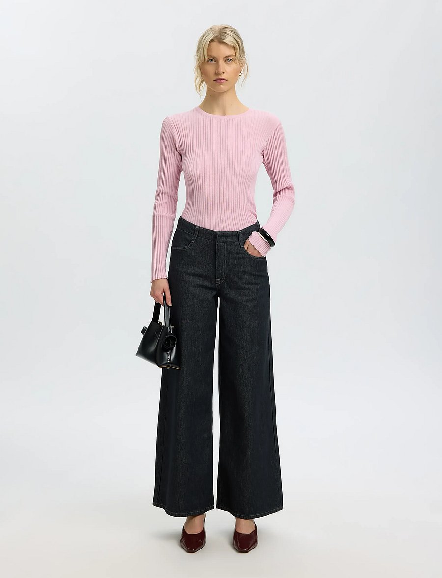 Selected - SLWTOLEDO LS KNIT STRUCTURE O-NECK - pullover - winsome orchid - 5