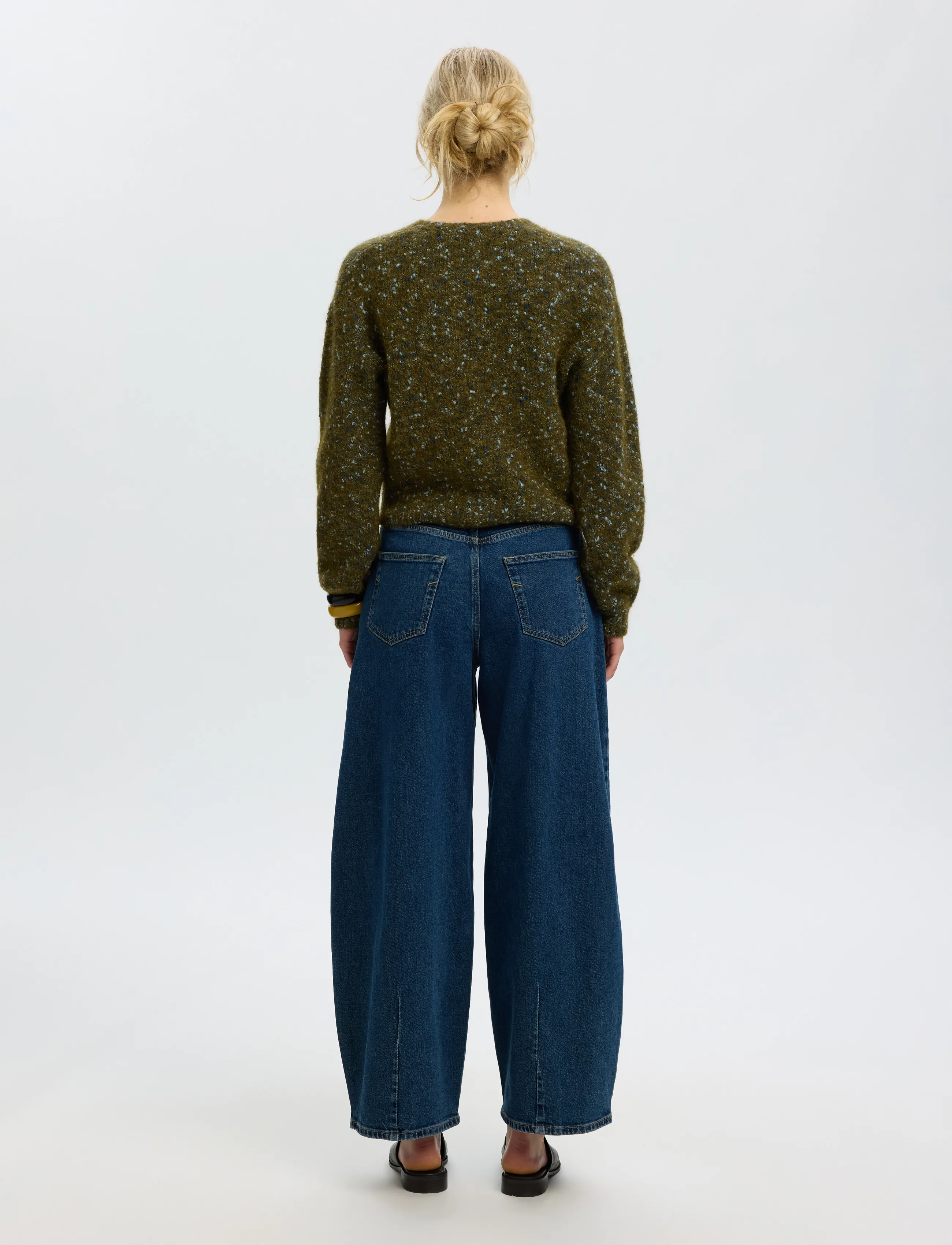 Selected - SLWKAT LS KNIT SHORT CARDIGAN - fir green - 2