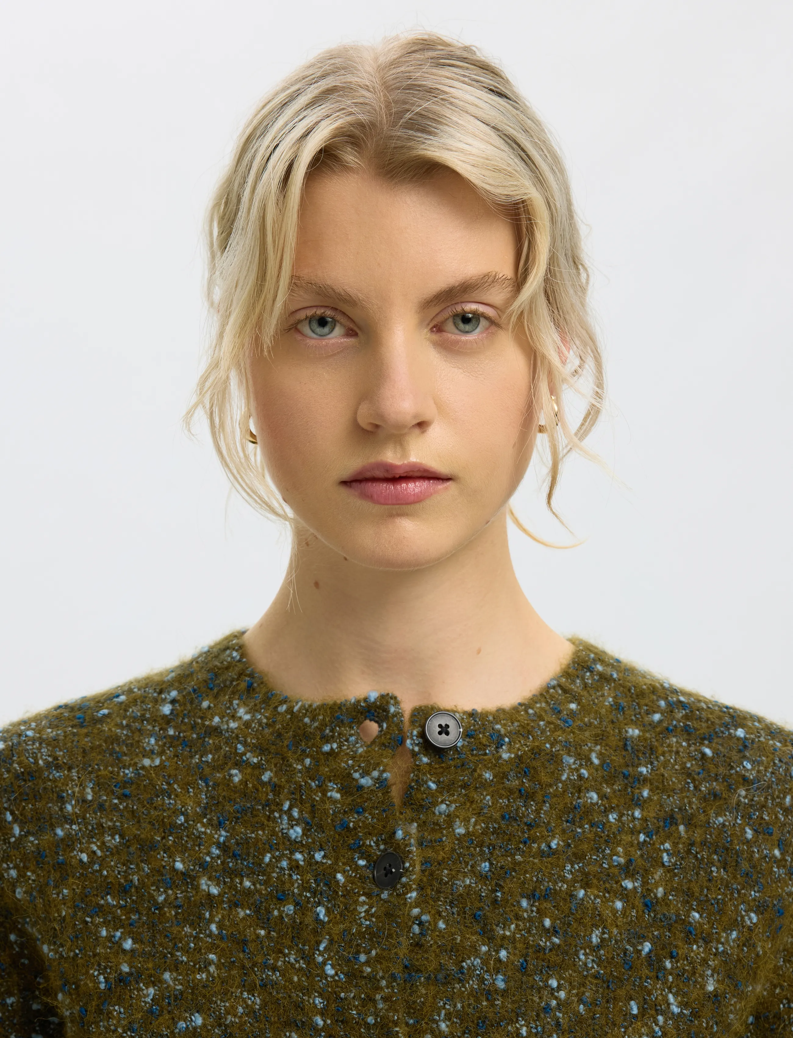 Selected - SLWKAT LS KNIT SHORT CARDIGAN - fir green - 4