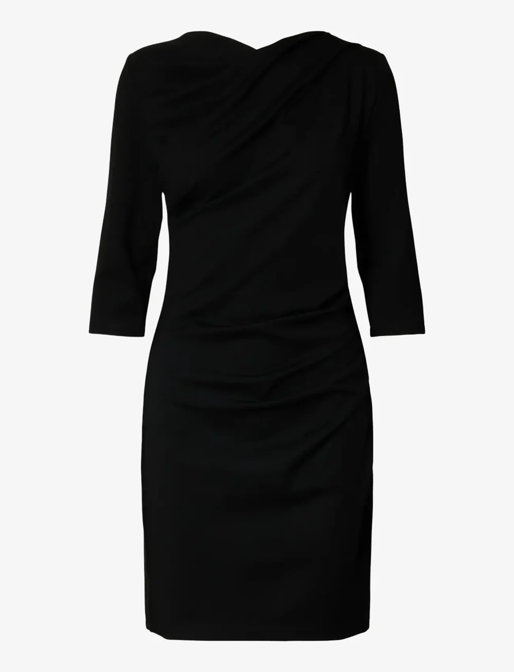 Selected - SLFIRA-CAROLINA 3/4 SHORT DRESS - korta klänningar - black - 0